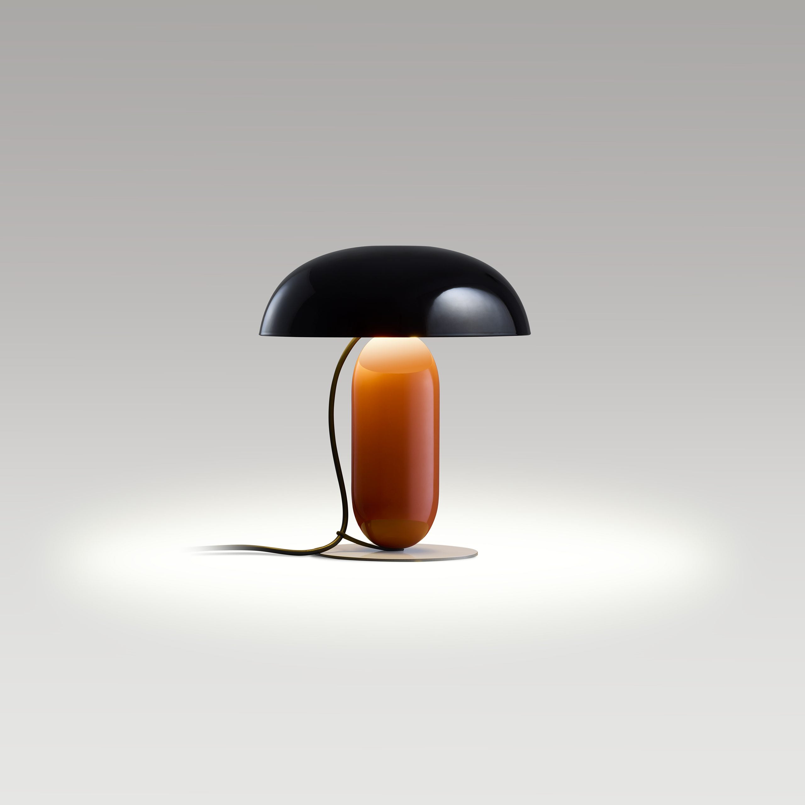 GAMBOSA Table Lamp Black with Orange Base