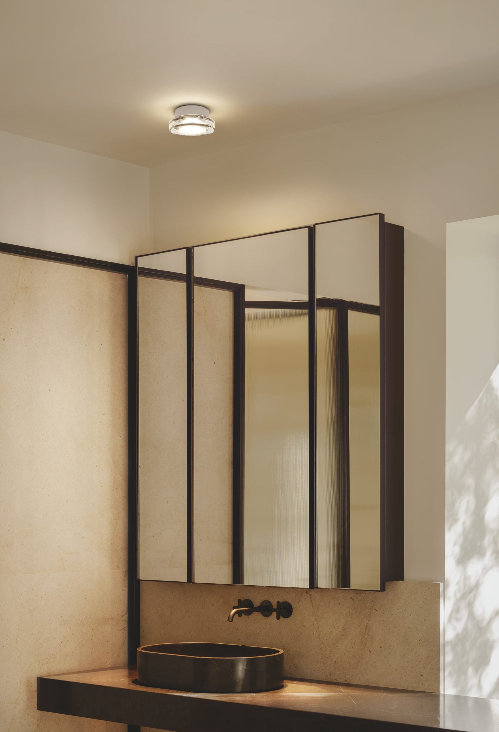 Buitenlamp ROC zwart met glas