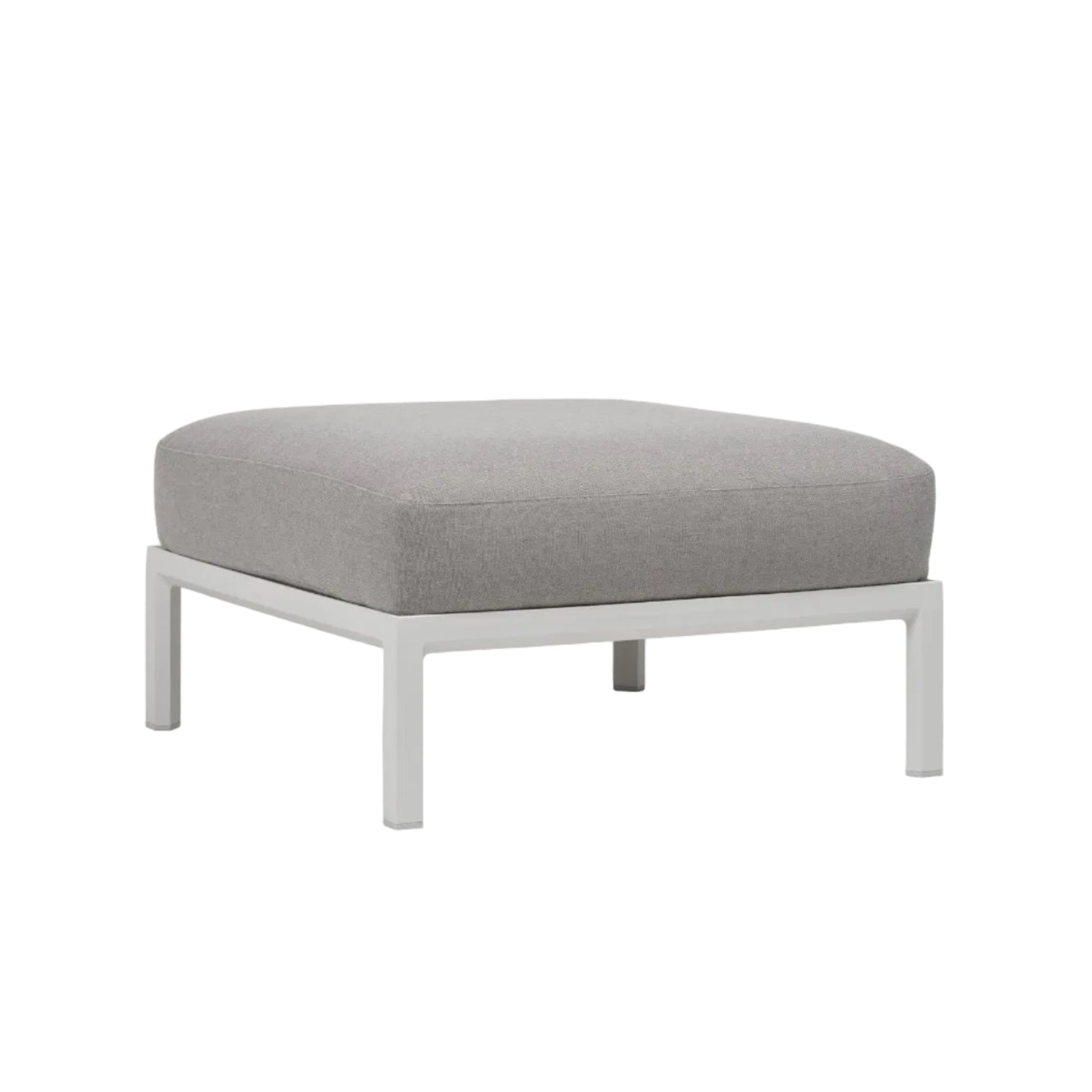 Außenpouf MAXIMO grau mit kreidiger Basis