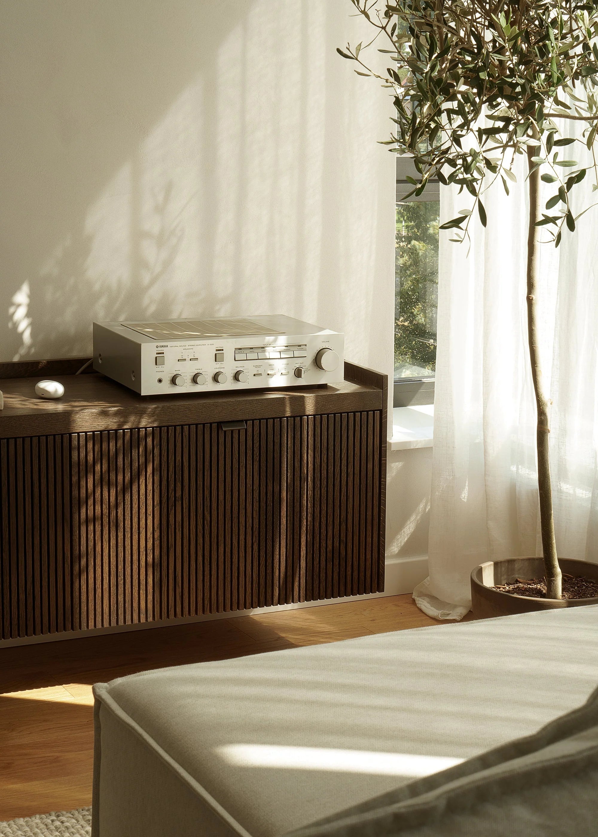 MEDA Wall-Mounted TV Cabinet Dark Oak Wood