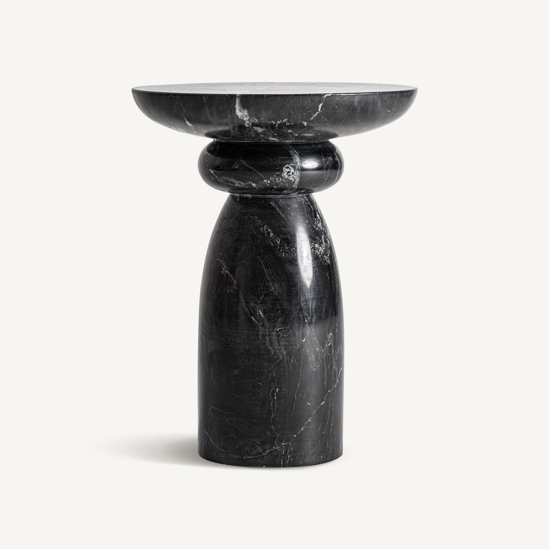 Bijzettafel BLEASBY zwart marmer