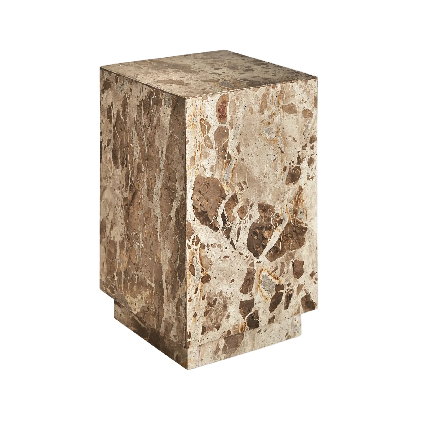 Bijzettafel GROV beige marmer