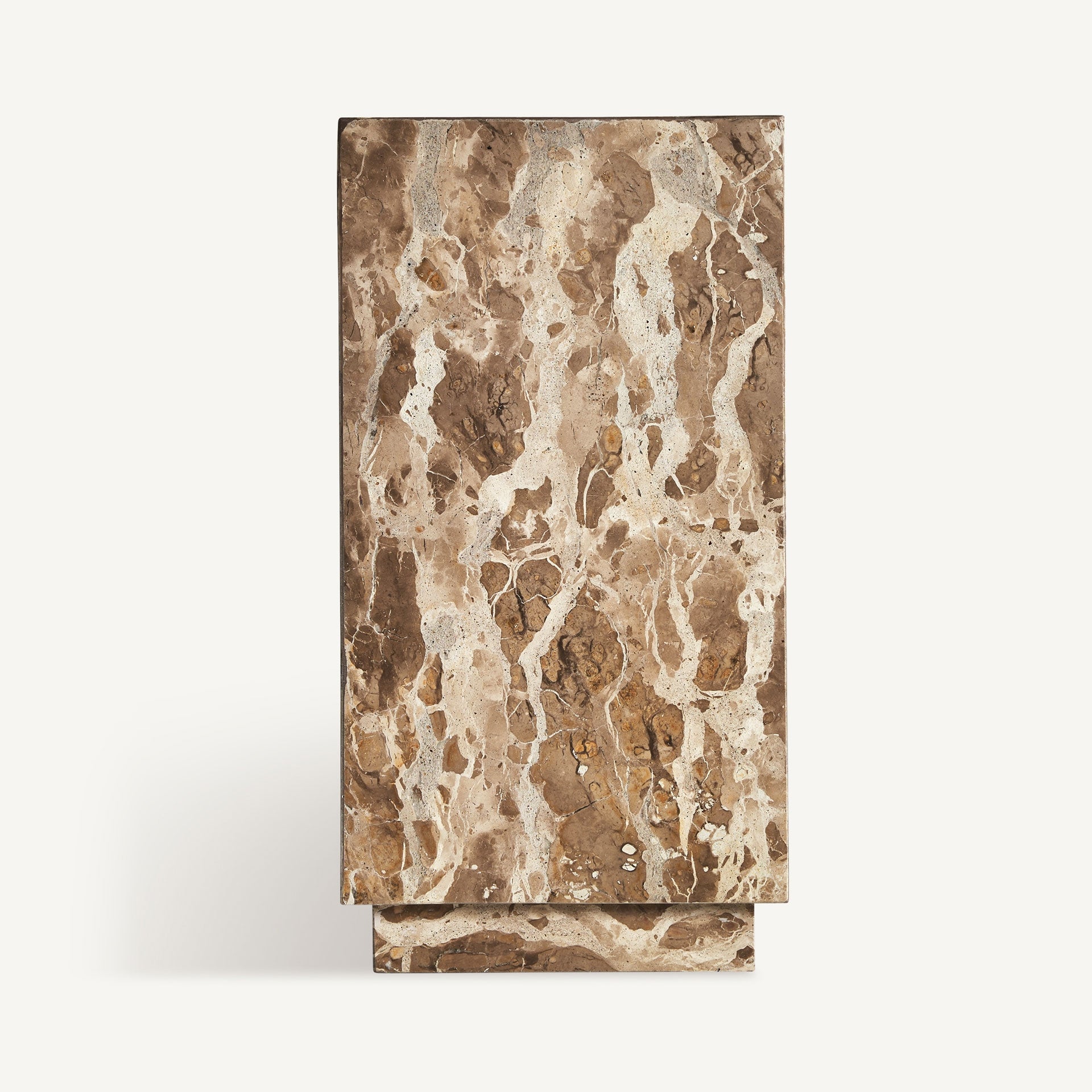 Bijzettafel GROV beige marmer