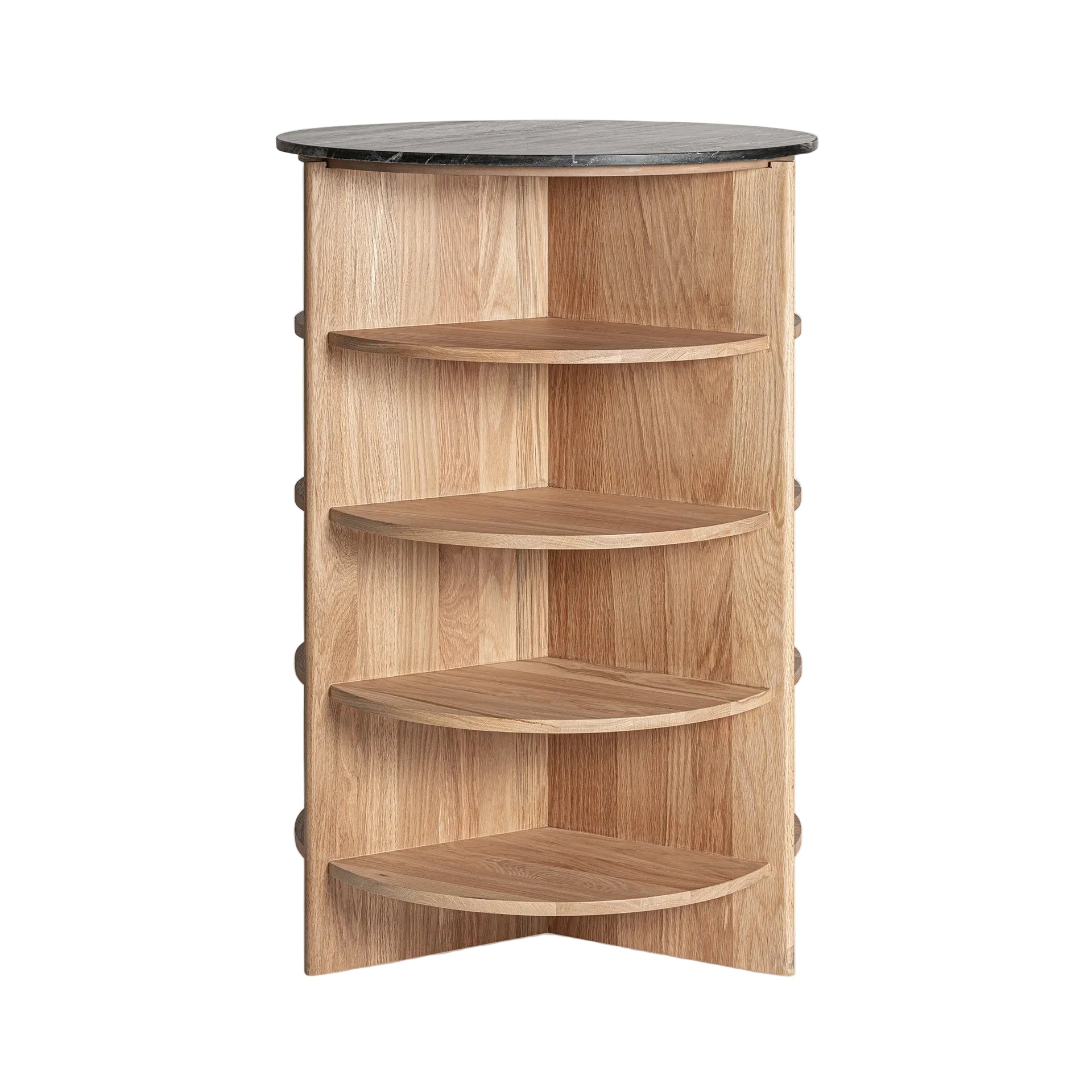 Zijtafel NARA eikenhout met zwart marmeren blad