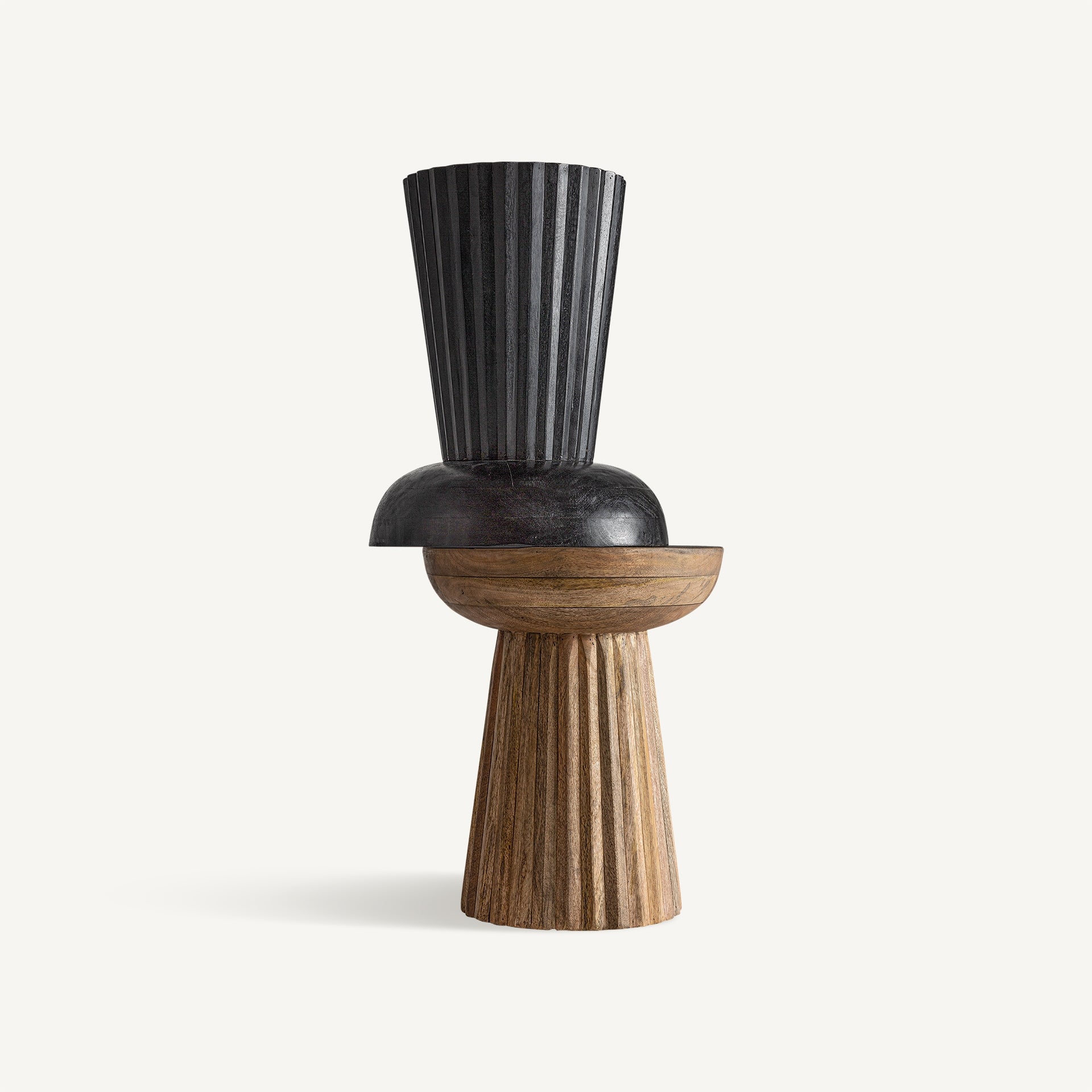 PLISSÉ WOOD mangohouten salontafel