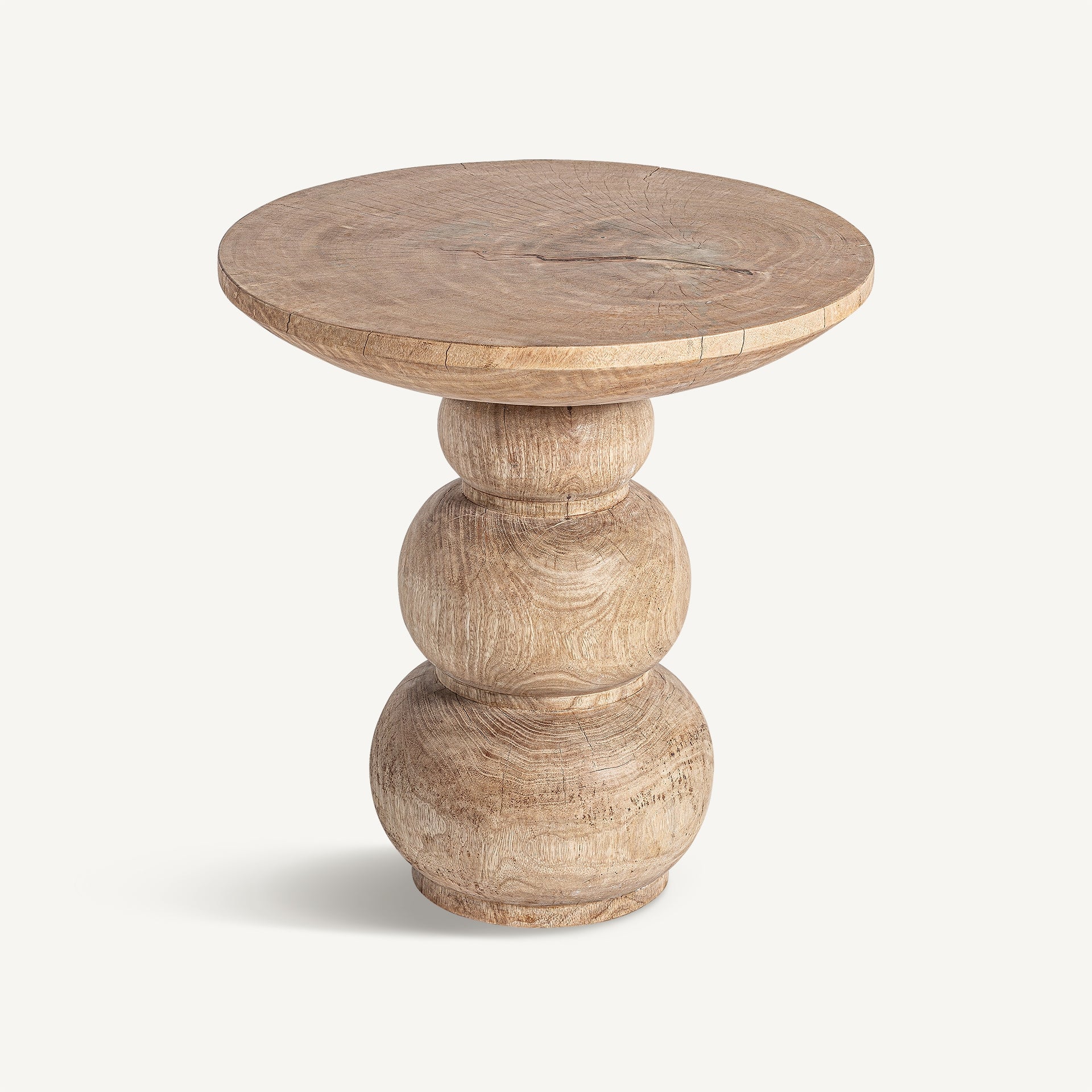 RIMINI Round Side Table Mango Wood