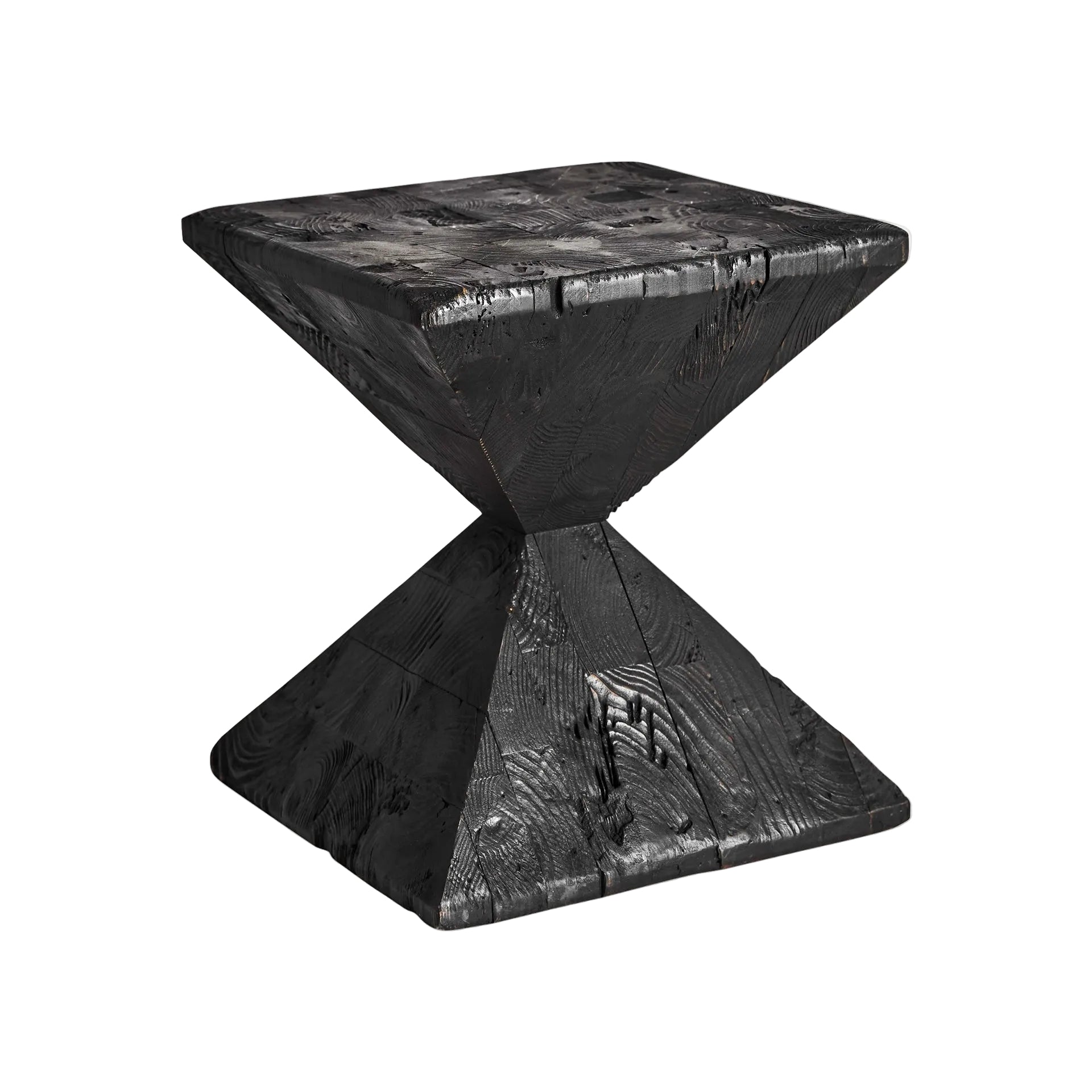 Zijtafel VIEVY zwart gerecycled grenenhout