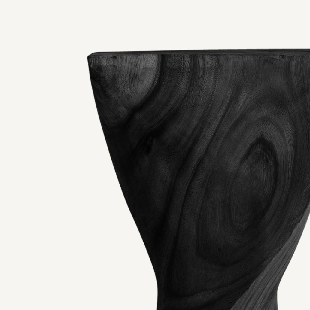 YENDI Side Table in Black Tropical Wood