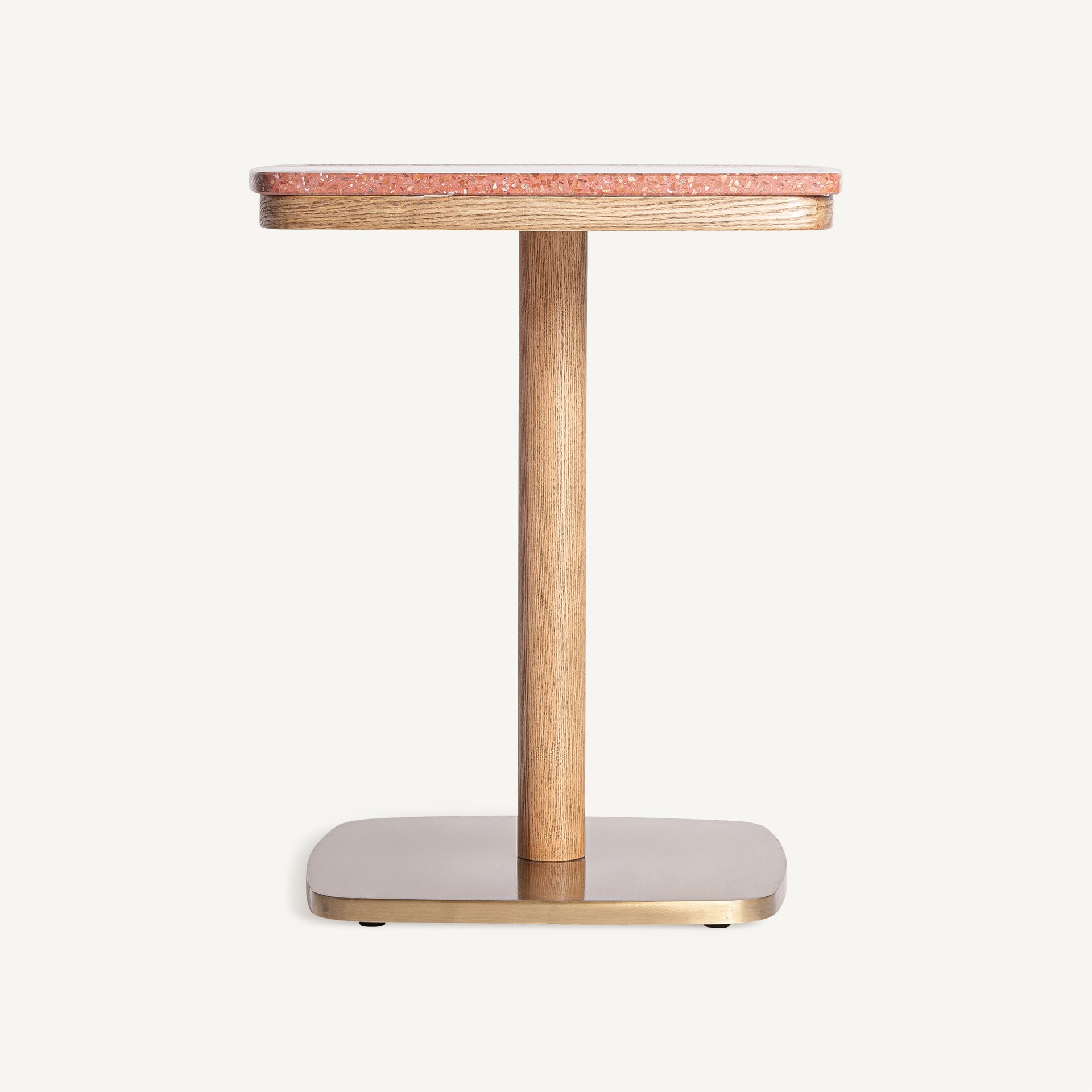 Barkast ALFERCE bordeaux terrazzo met houten basis