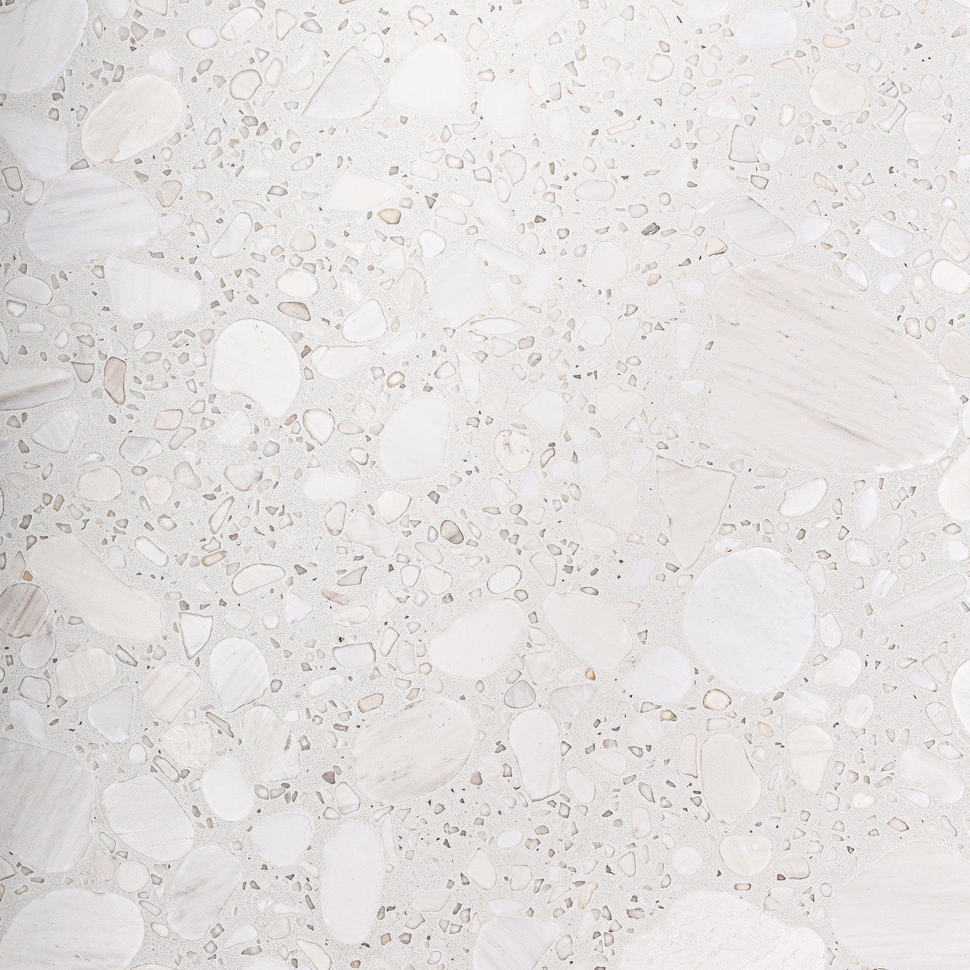 Barkast ALFERCE crème terrazzo met houten basis
