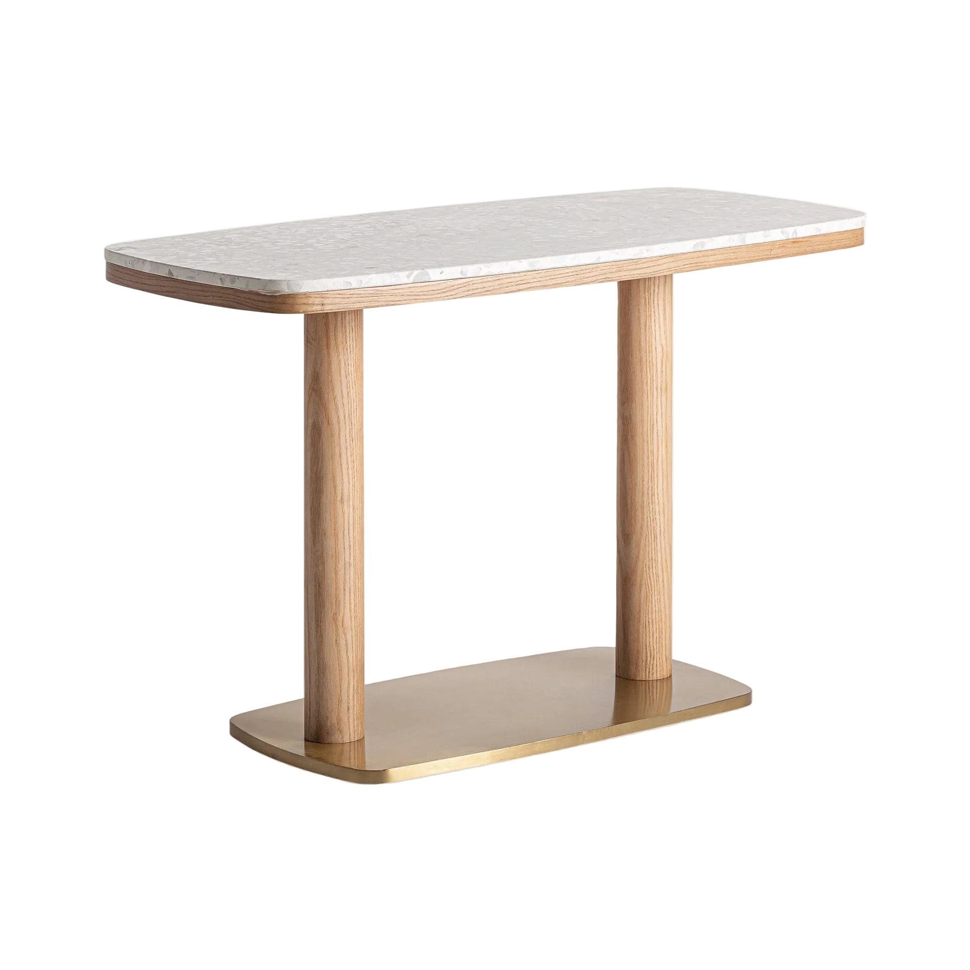 Barhocker BIRIEUX aus Eichenholz mit Terrazzo