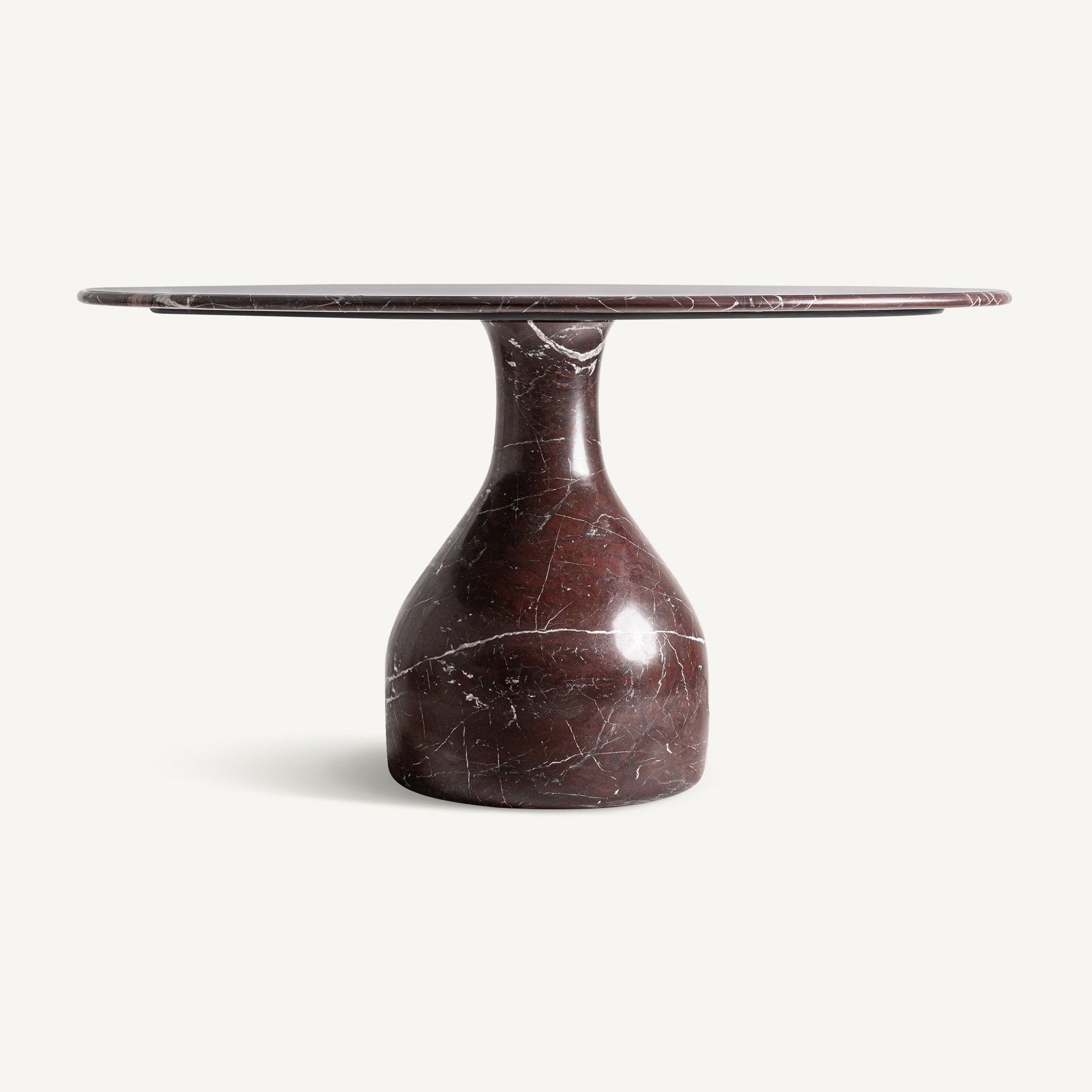 Ronde tafel BOURG bordeaux marmer