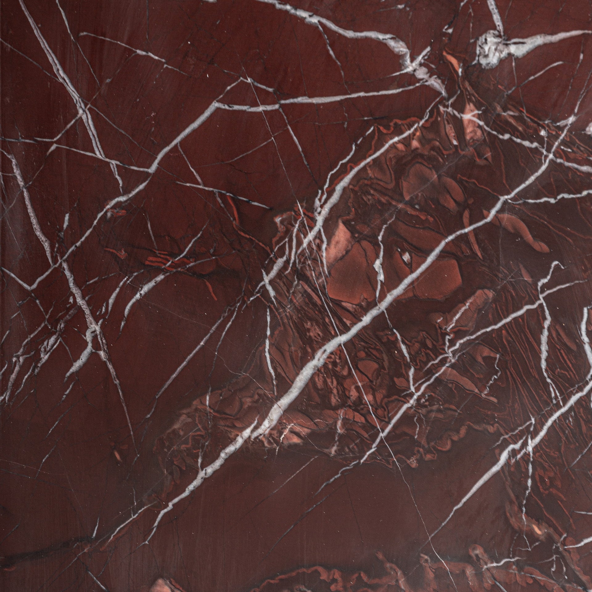 Ronde tafel BOURG bordeaux marmer