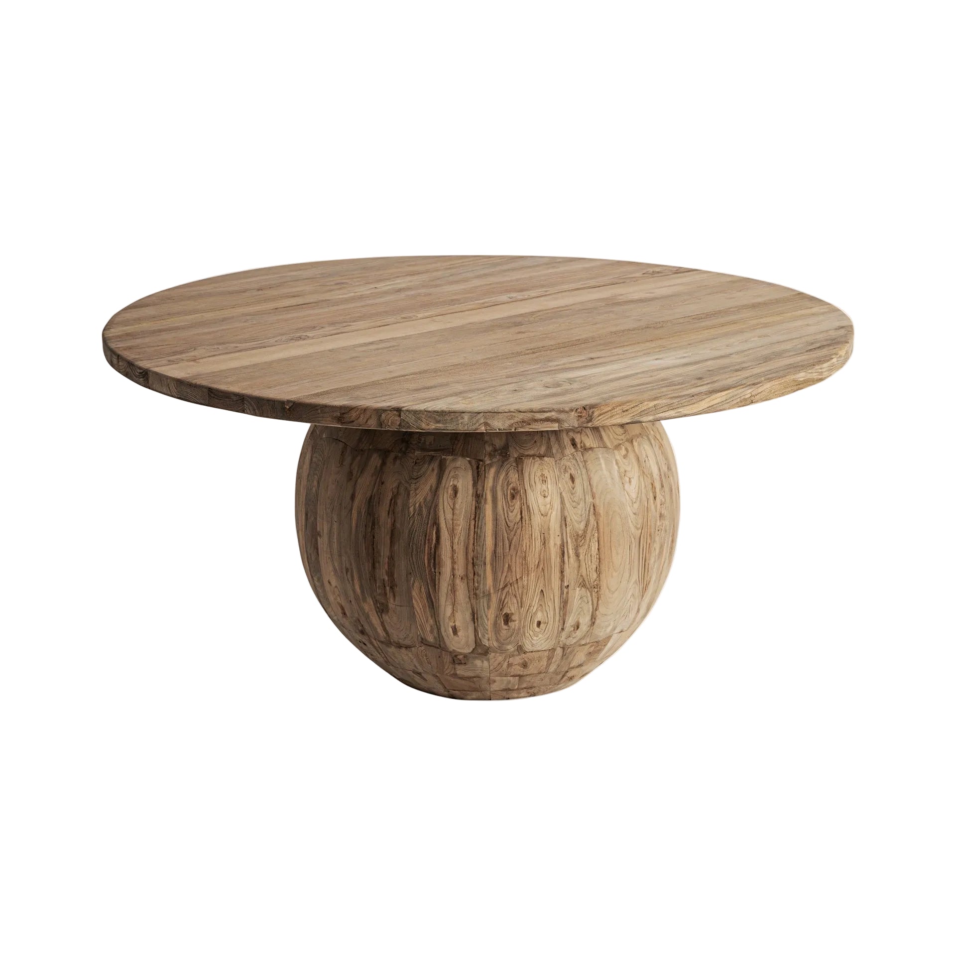 Runder Tisch ERLOY aus recyceltem Teakholz