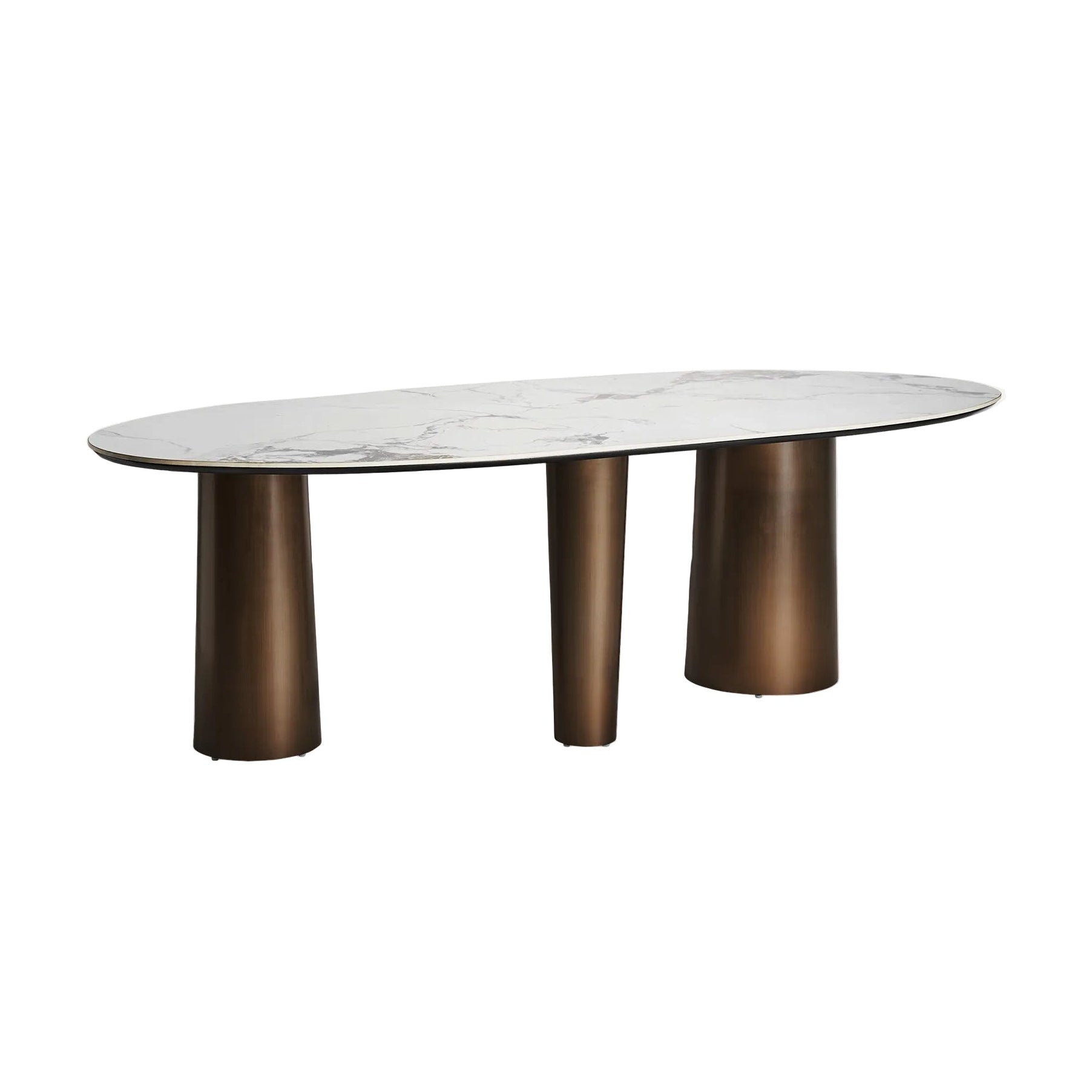 Tafel LAGGAN porselein met een bruine basis