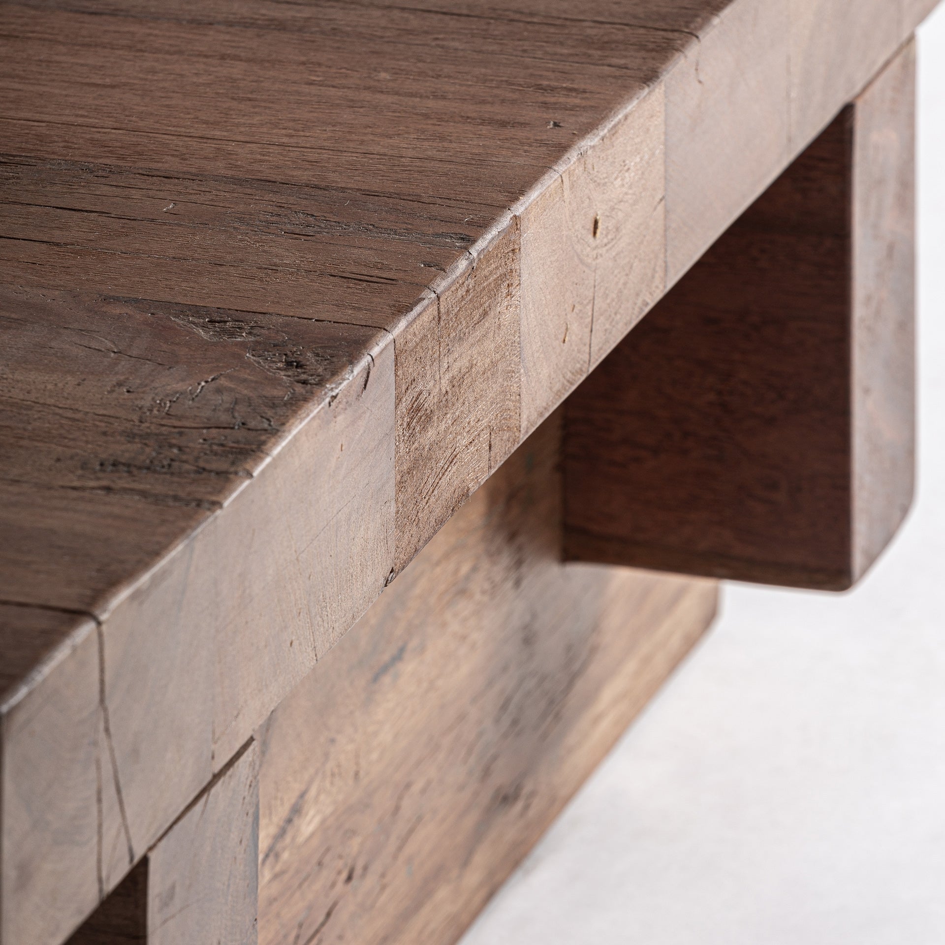 BRUTALIST Coffee Table Recycled Wood