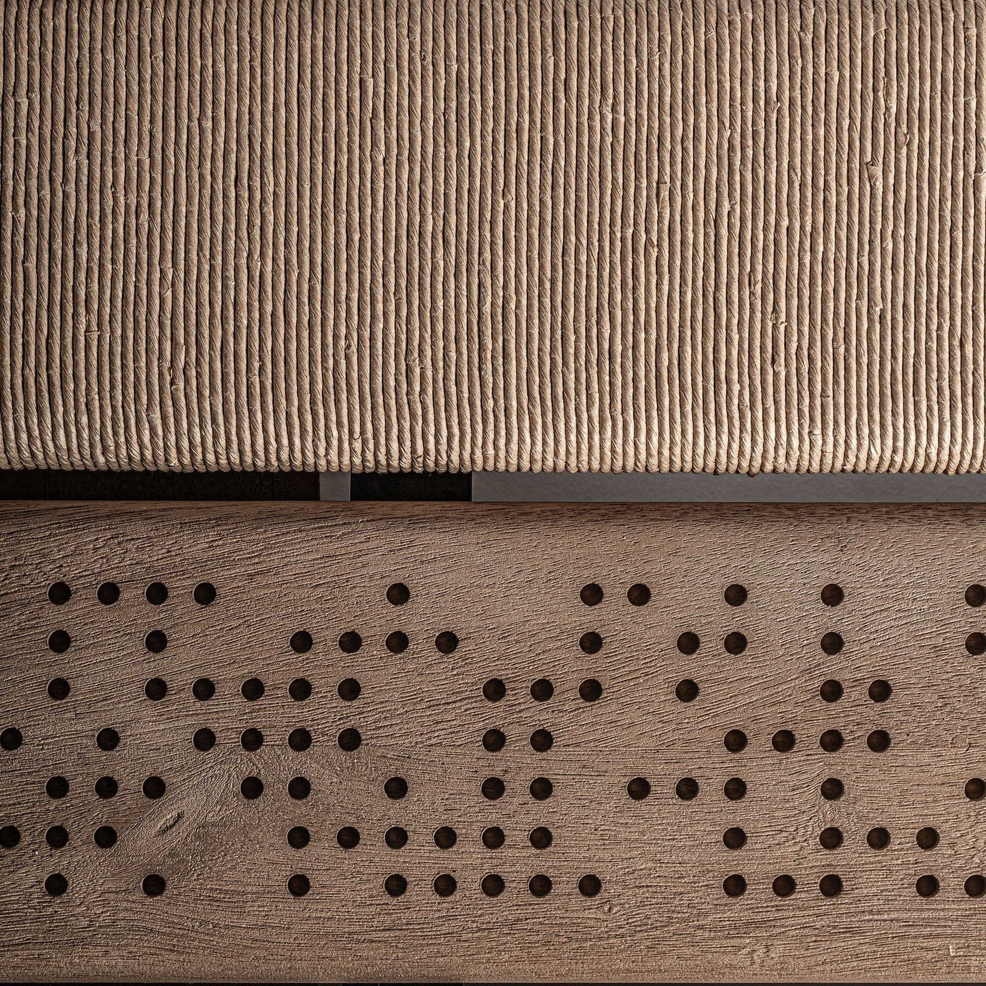 Kaffeetisch JACQUARD aus Mangoholz mit Marmor