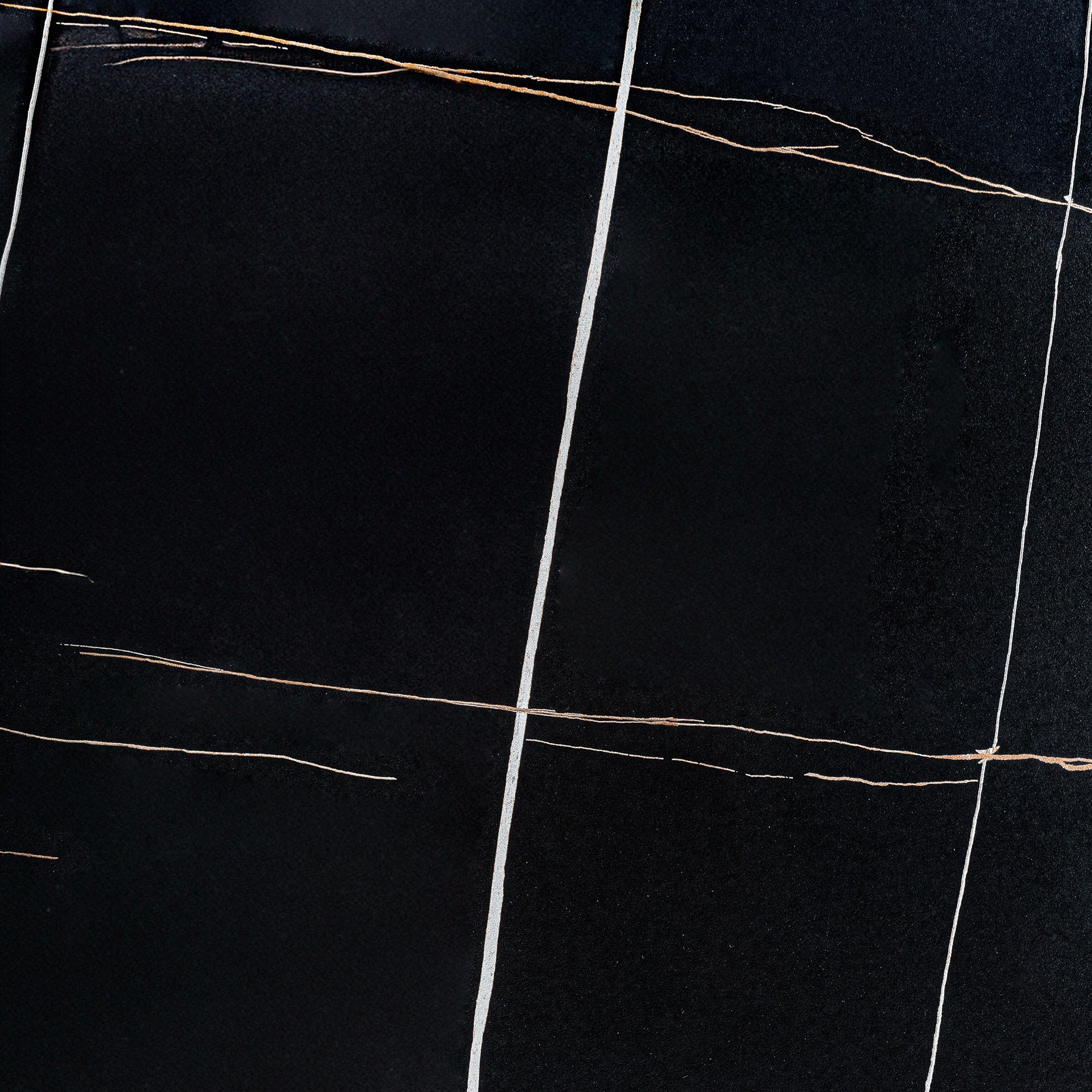 NEUFS Coffee Table with Walnut Veneer and Black Top