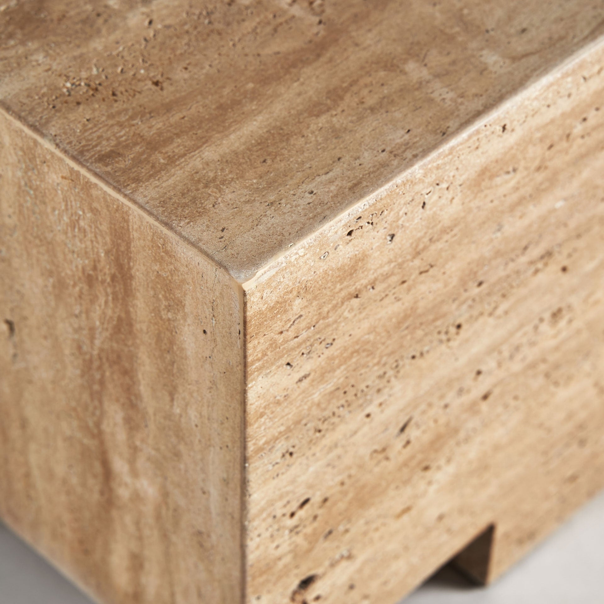 NORDDAL travertine coffee table