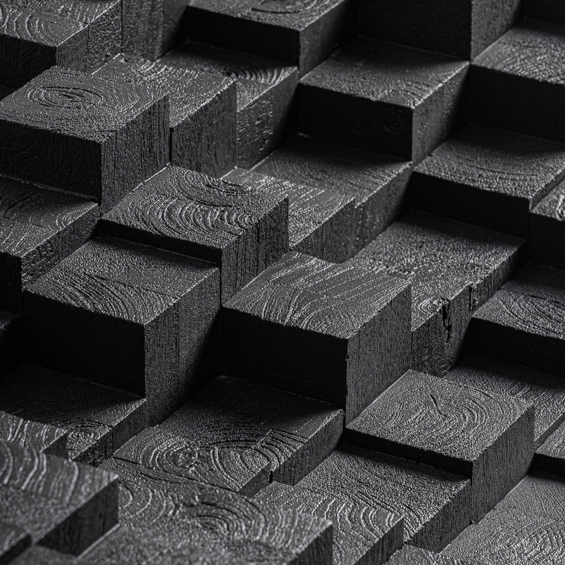 PÈTRIA Coffee Table in Black Mango Wood with Glass Top