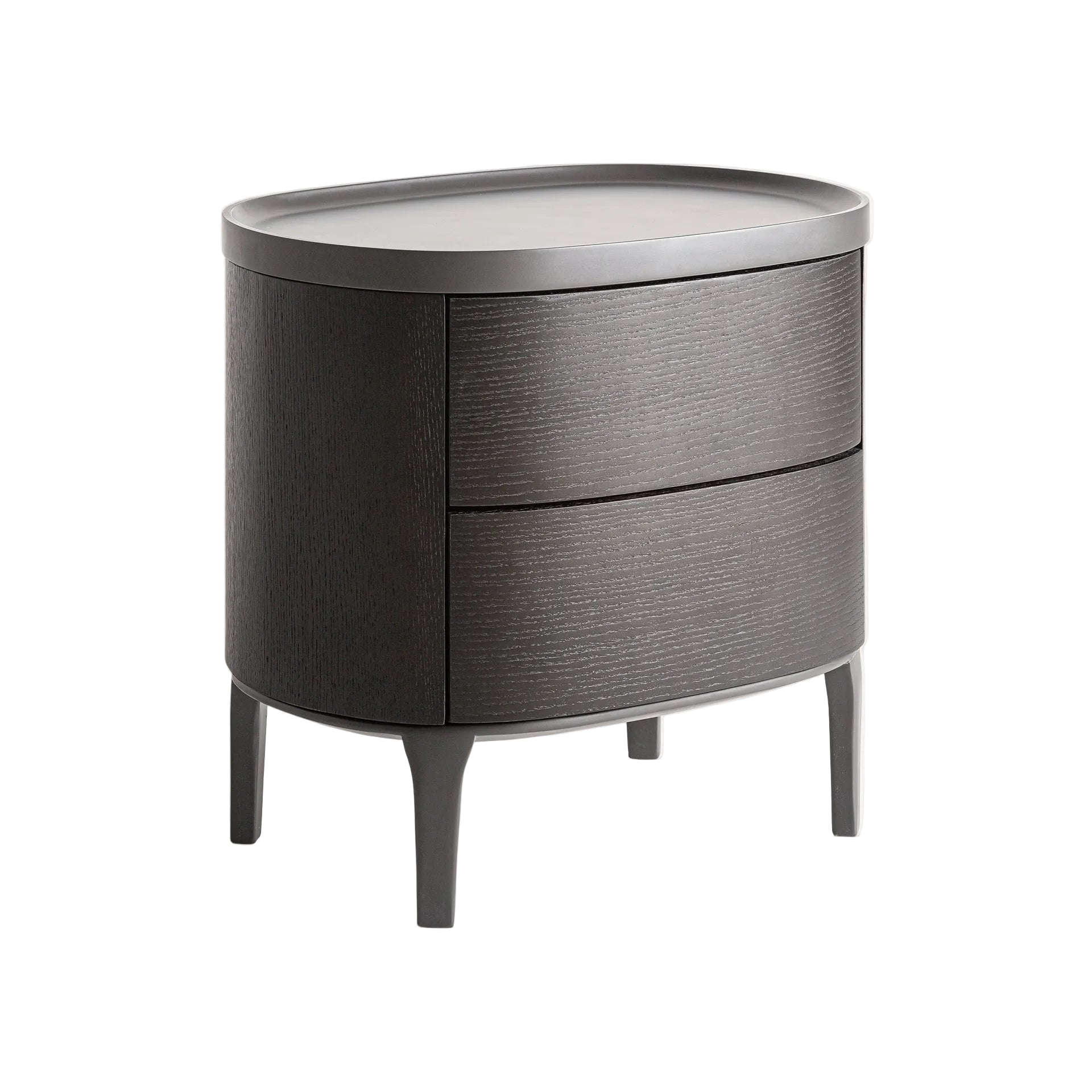 LIESTAL Nightstand Black Oak Veneer