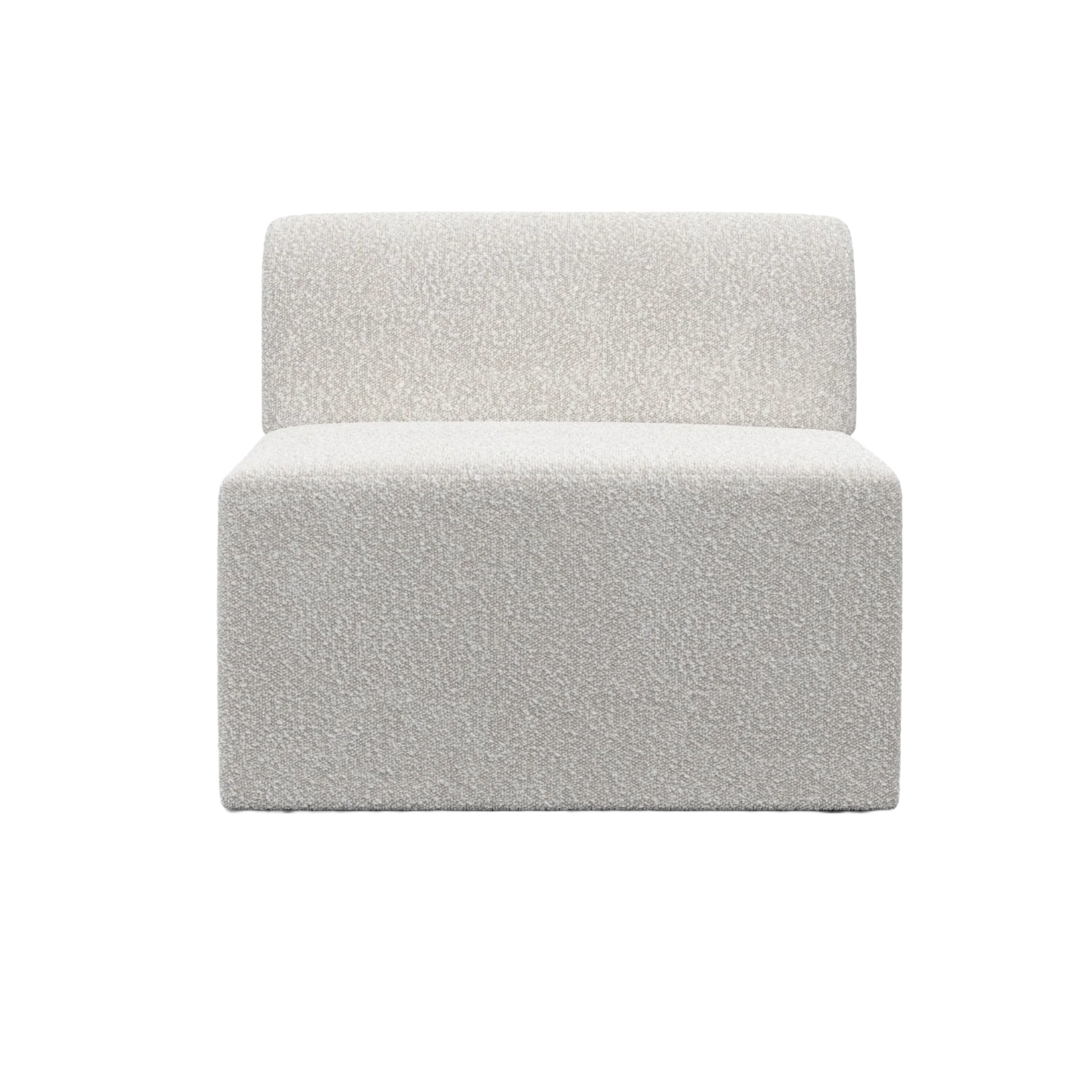 Modulares Sofa TORI - mittleres Modul in weißem Boucle