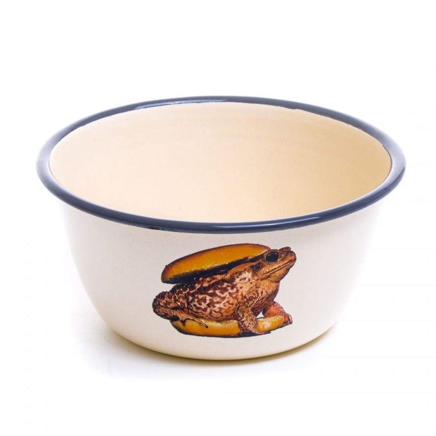 Miska emaliowana TOAD beżowy Seletti Eye on Design