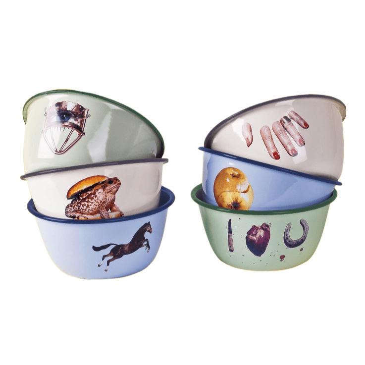 Miska emaliowana TOAD beżowy Seletti Eye on Design