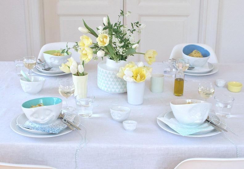 Miska GRINNING biały z pistacjowym wnętrzem 58products Eye on Design