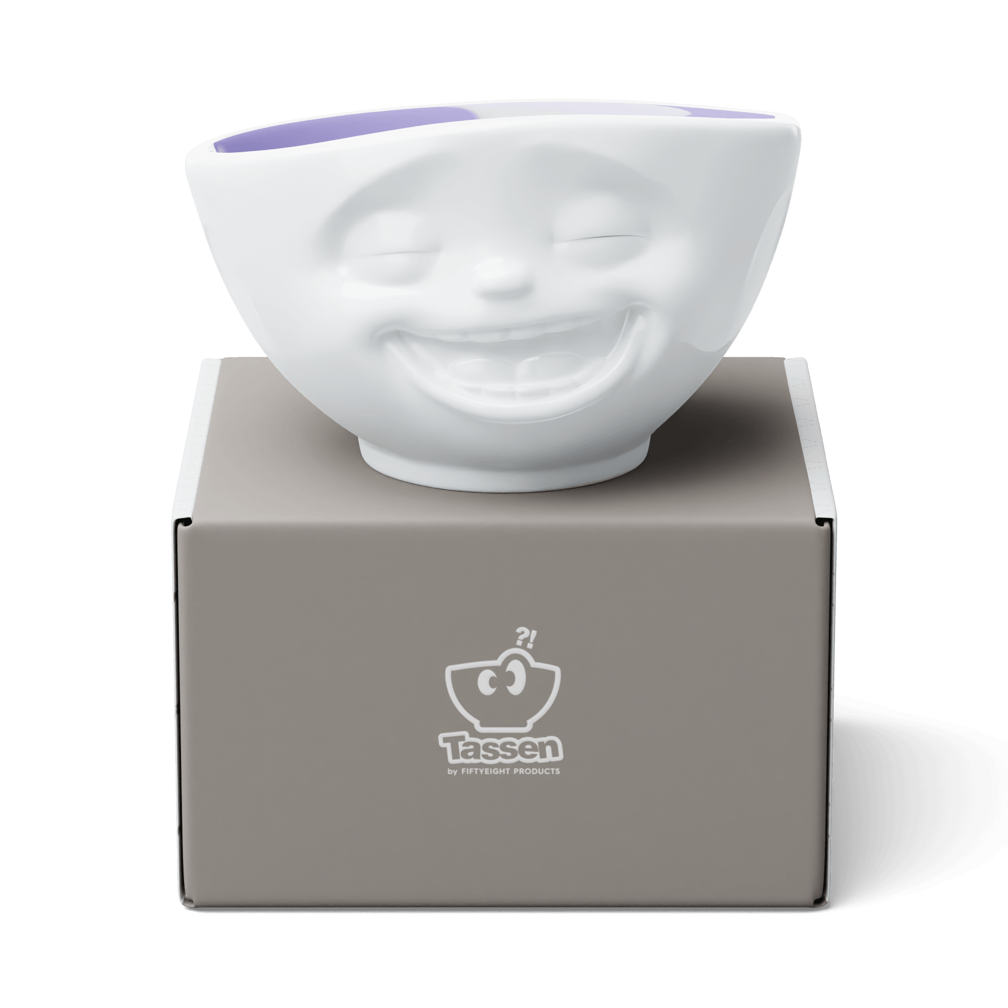 Miska LAUGHING biały z lawendowym wnętrzem 58products Eye on Design