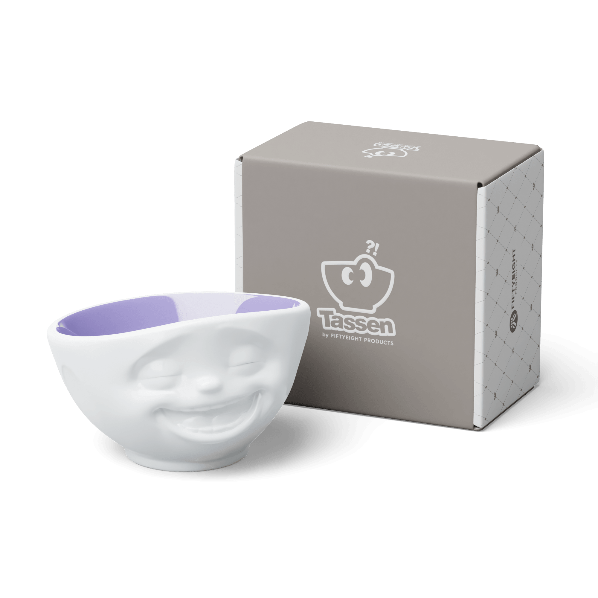 Miska LAUGHING biały z lawendowym wnętrzem 58products Eye on Design