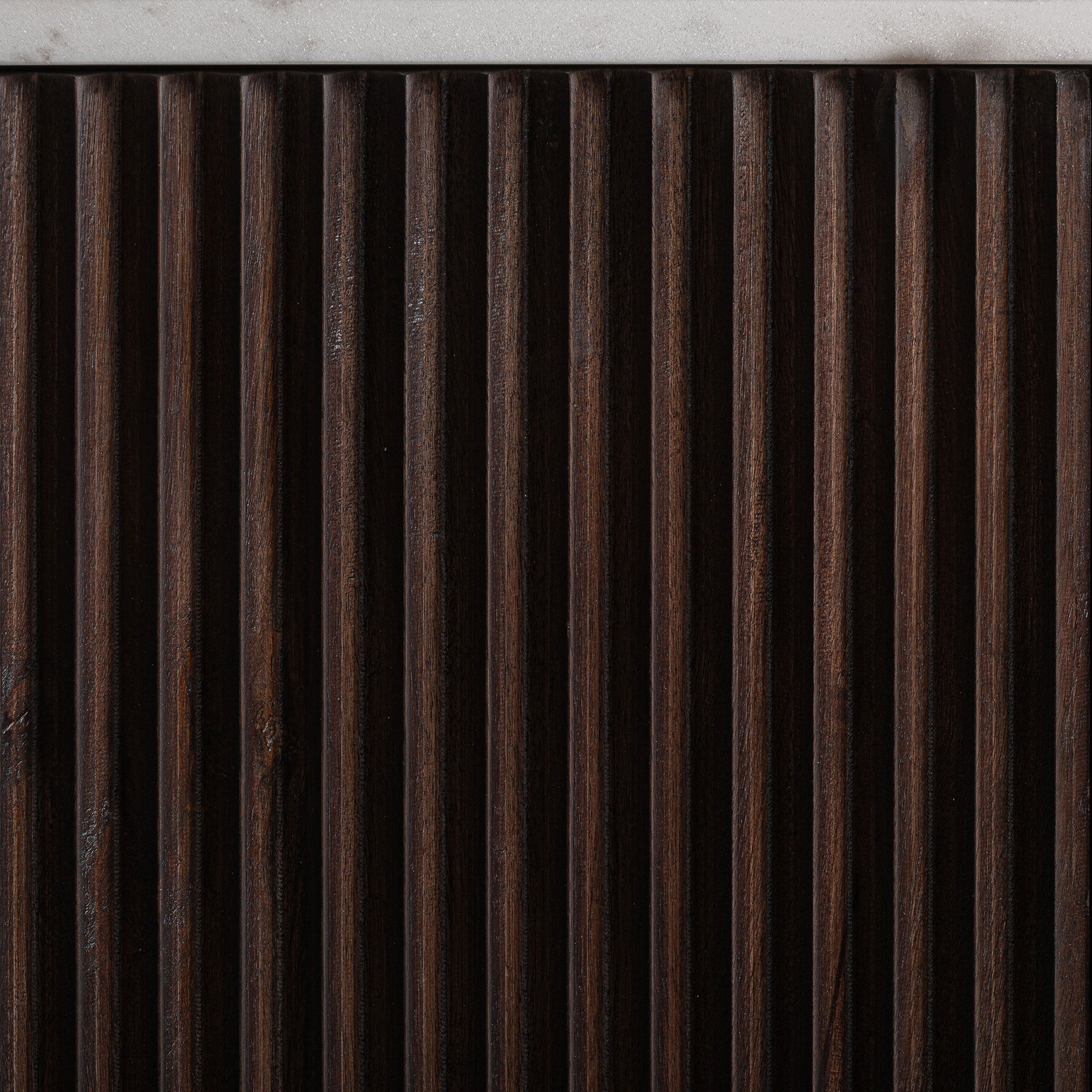 RTV-kast CENVES van mango-hout met marmeren blad