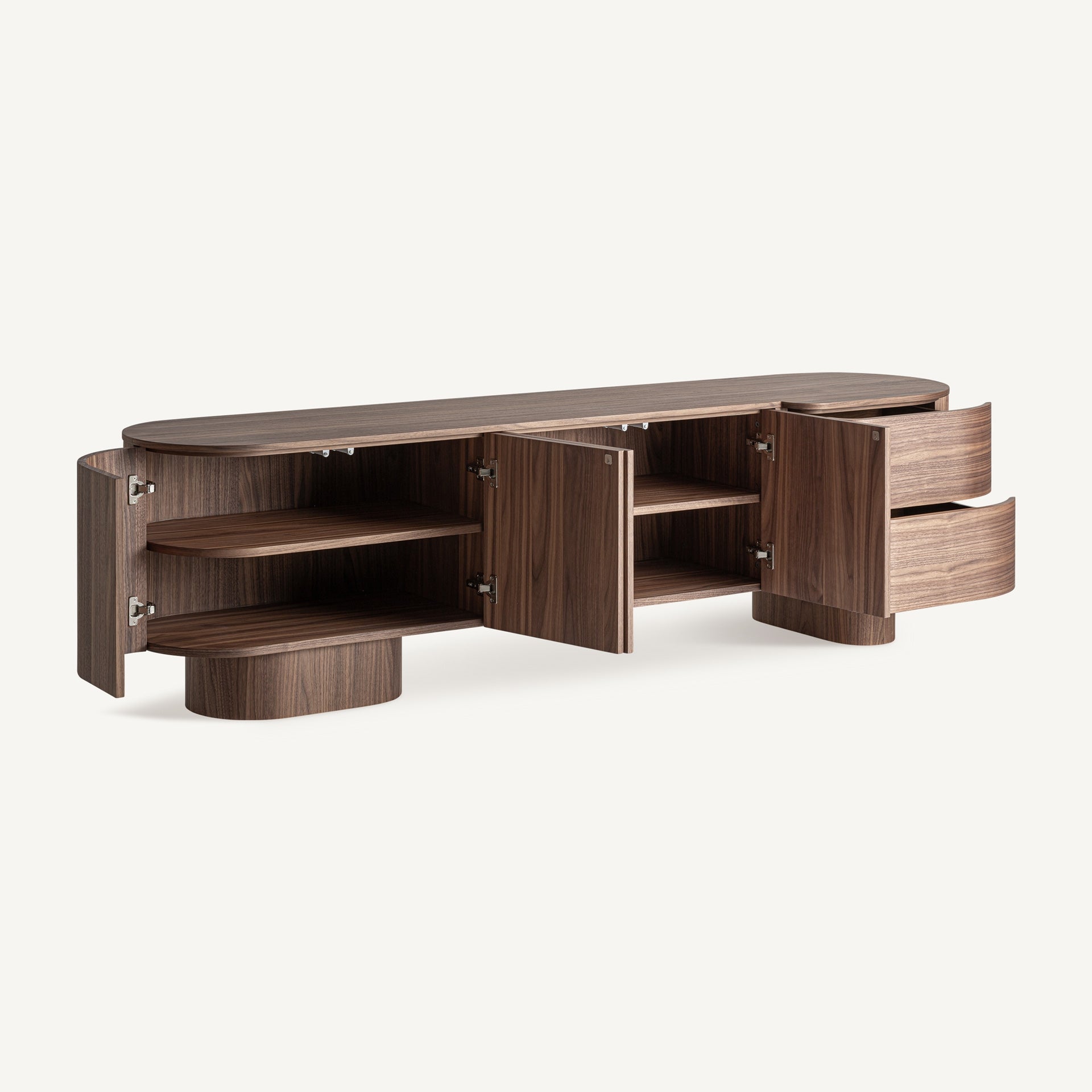 KEXBY Walnut Veneer TV Cabinet