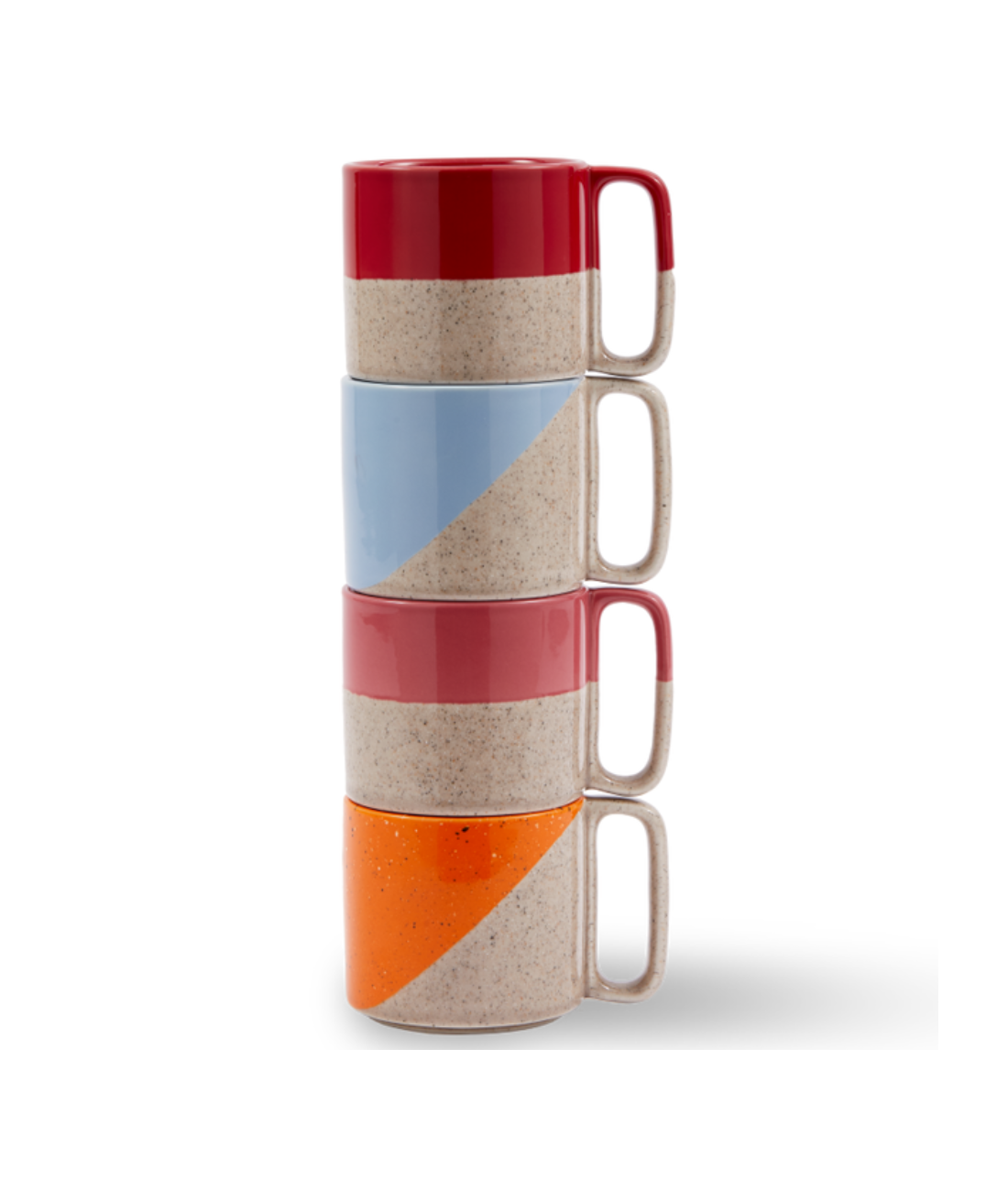 Stapelbecher-Set mehrfarbig mit Beige