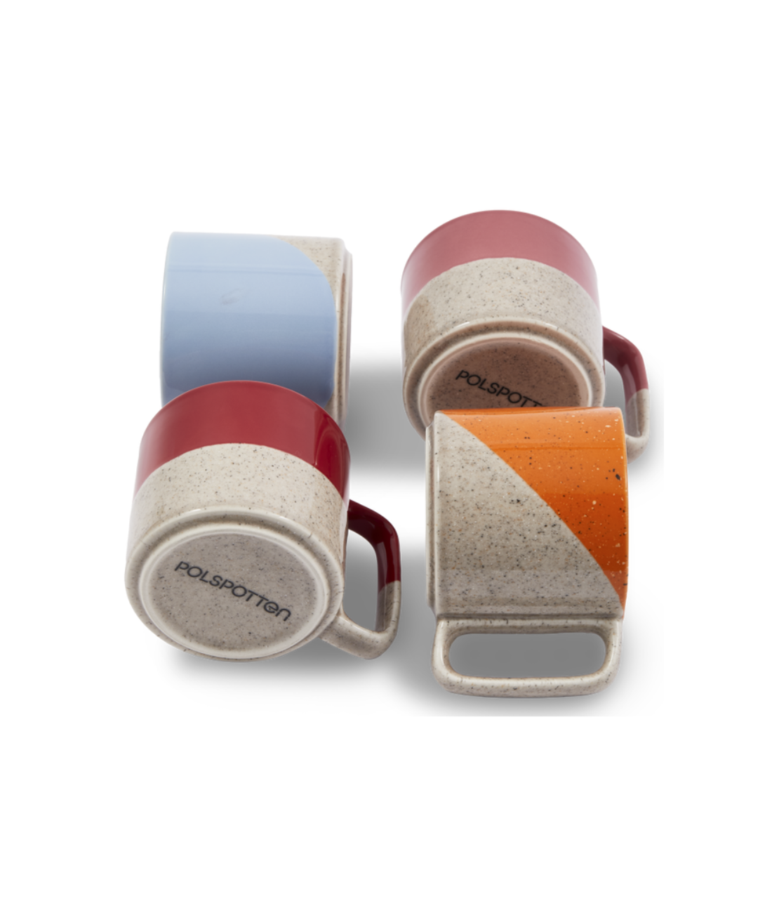 Stapelbecher-Set mehrfarbig mit Beige