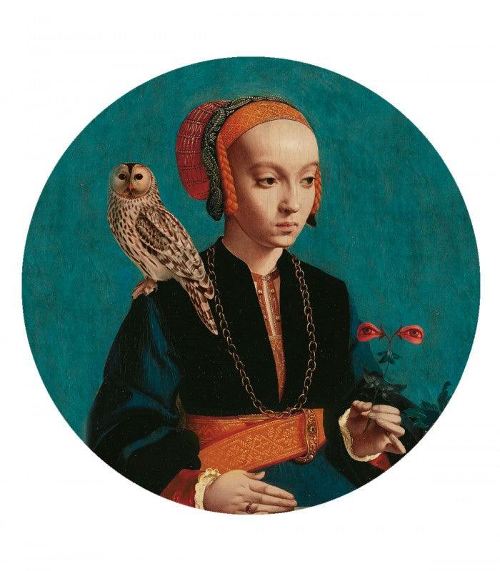 Mural DOTS Owl lady Wallcolors Eye on Design