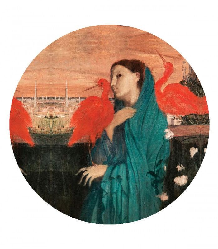 Mural DOTS Young Woman with Ibis Wallcolors Eye on Design