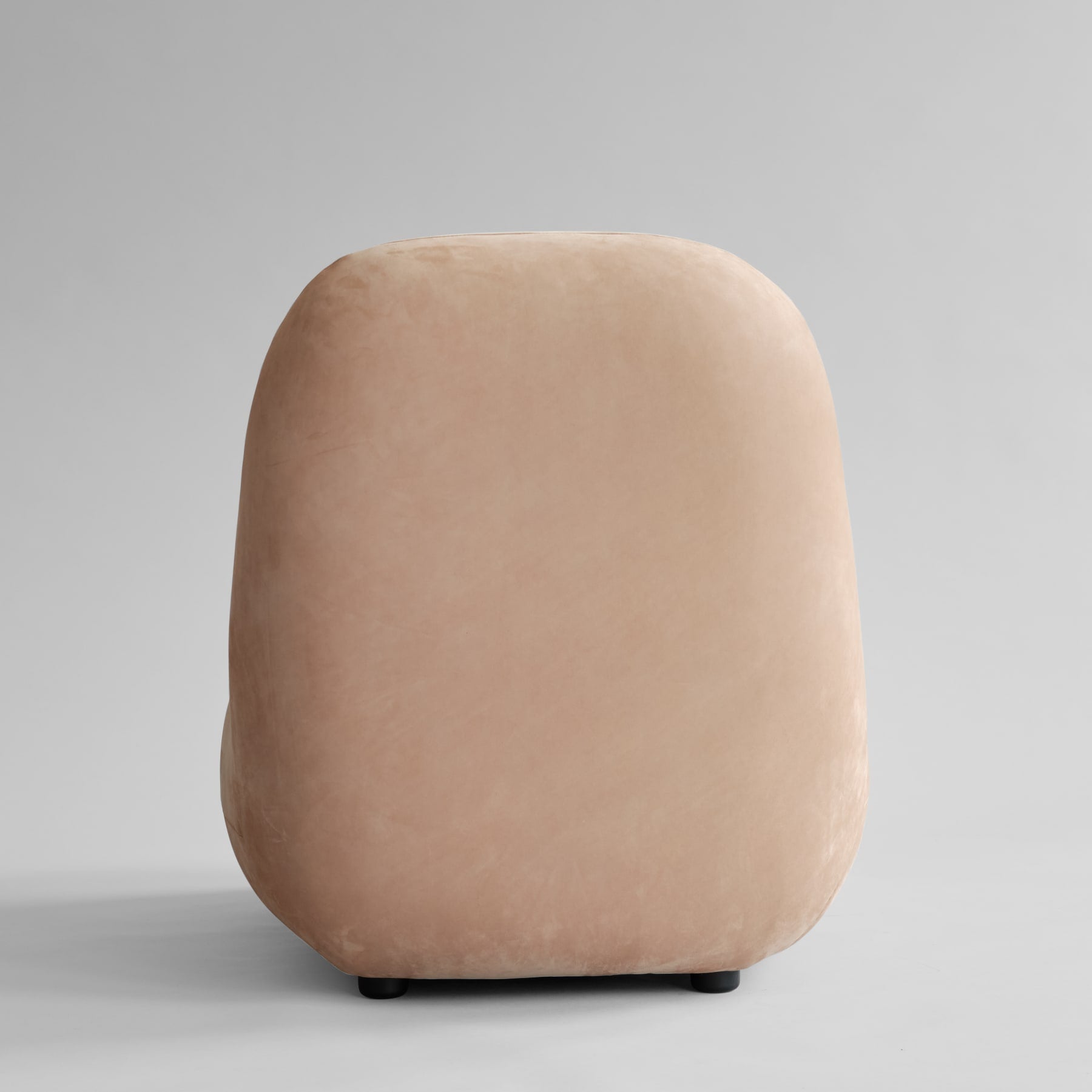 TOE FLAT Sessel ohne Armlehnen beiges Nubukleder