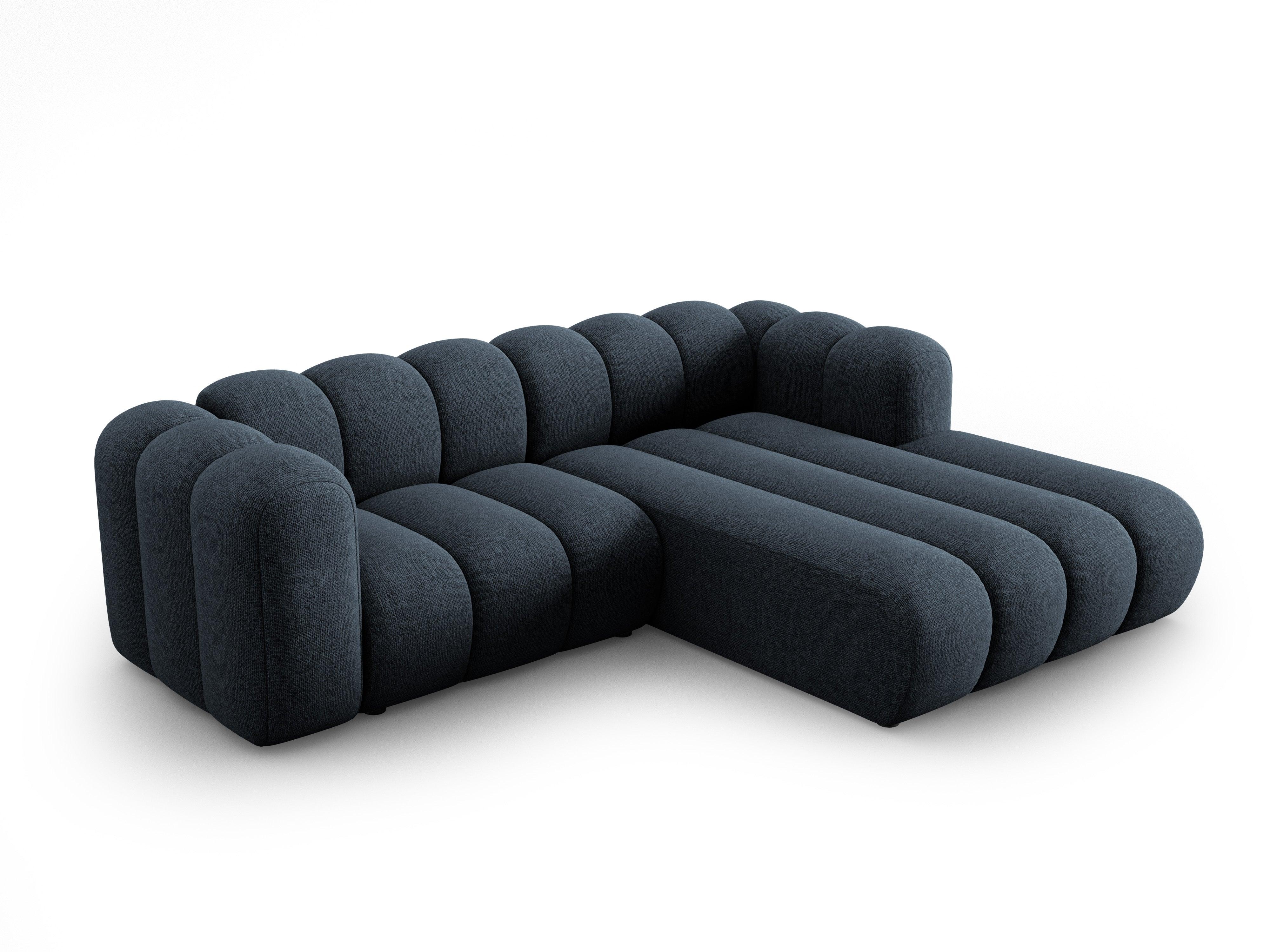 Narożnik 3-osobowy prawostronny SKYLER granatowy szenil Interieurs 86 Eye on Design