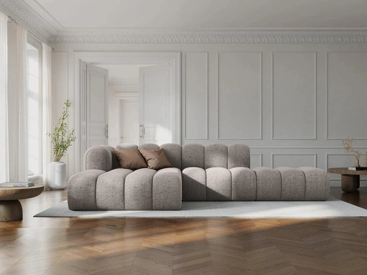 Narożnik 5-osobowy lewostronny SKYLER beżowy szenil Interieurs 86 Eye on Design