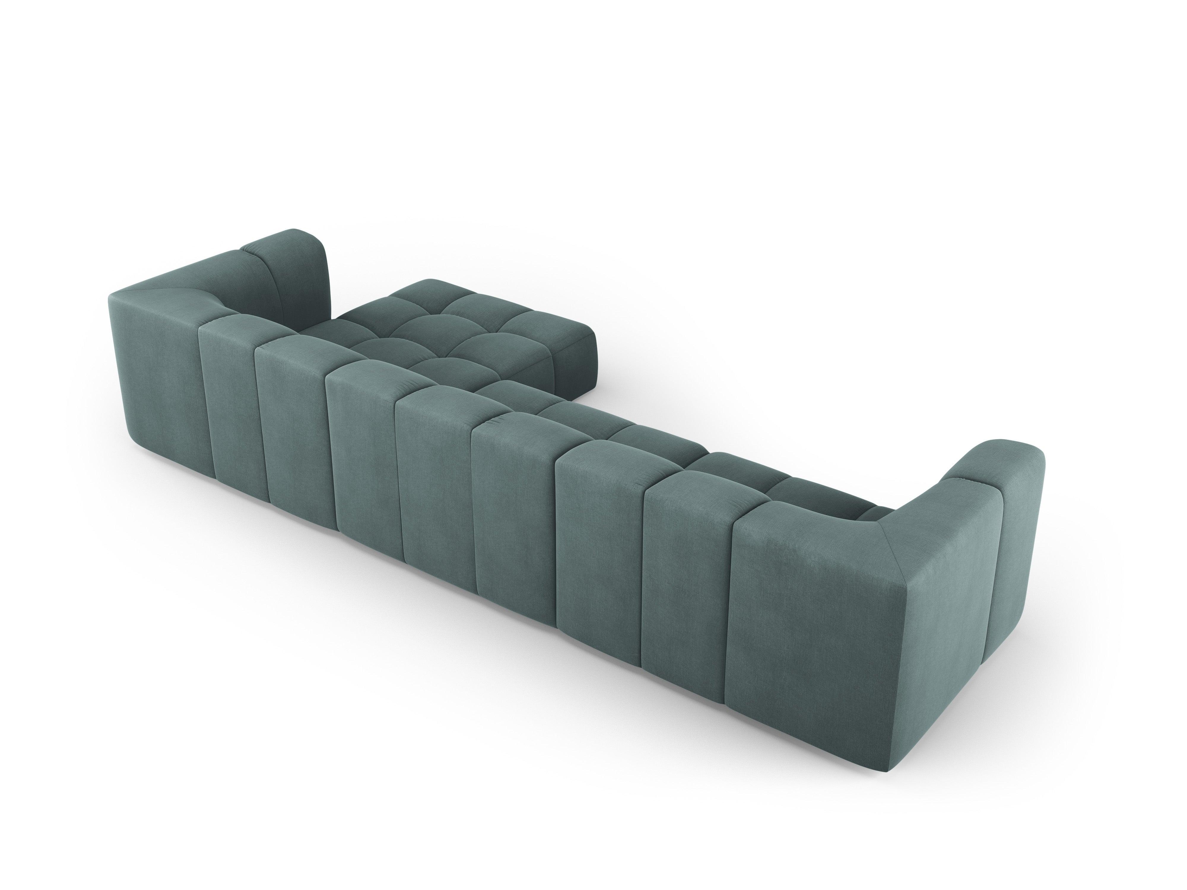 Narożnik 5-osobowy prawostronny FRANCESCA morska zieleń szenil Milo Casa Eye on Design