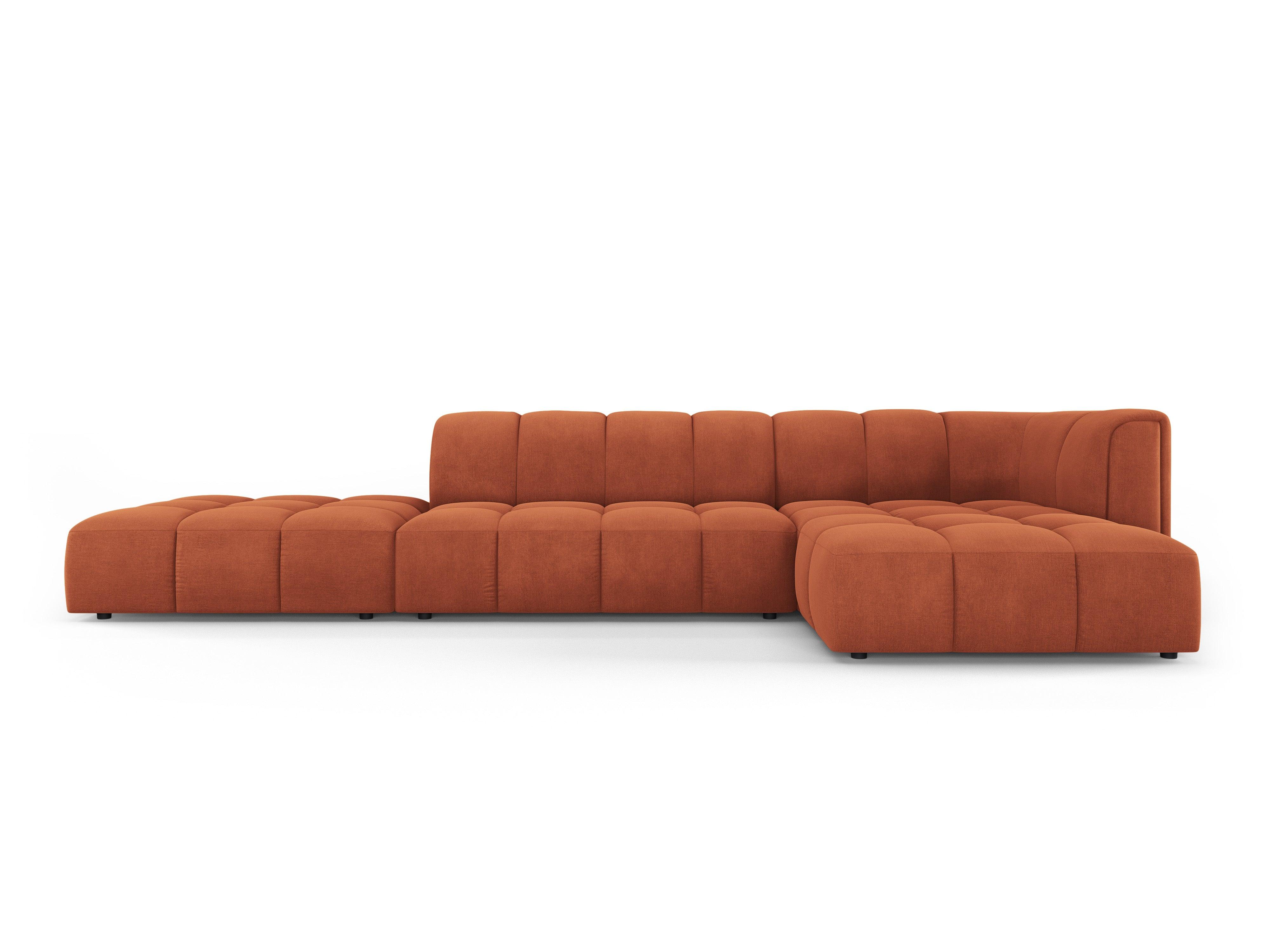 Narożnik 5-osobowy prawostronny otwarty FRANCESCA terracotta szenil Milo Casa Eye on Design