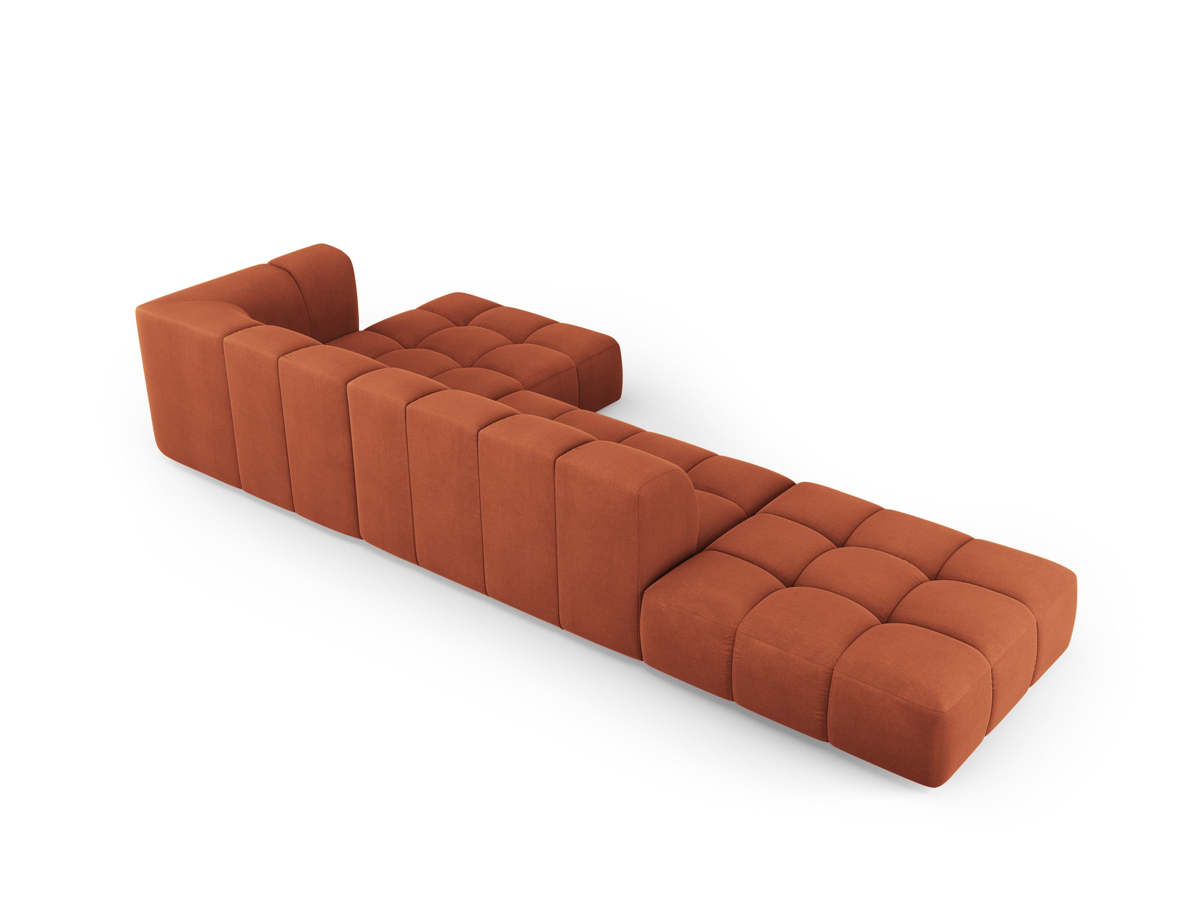 Narożnik 5-osobowy prawostronny otwarty FRANCESCA terracotta szenil Milo Casa Eye on Design