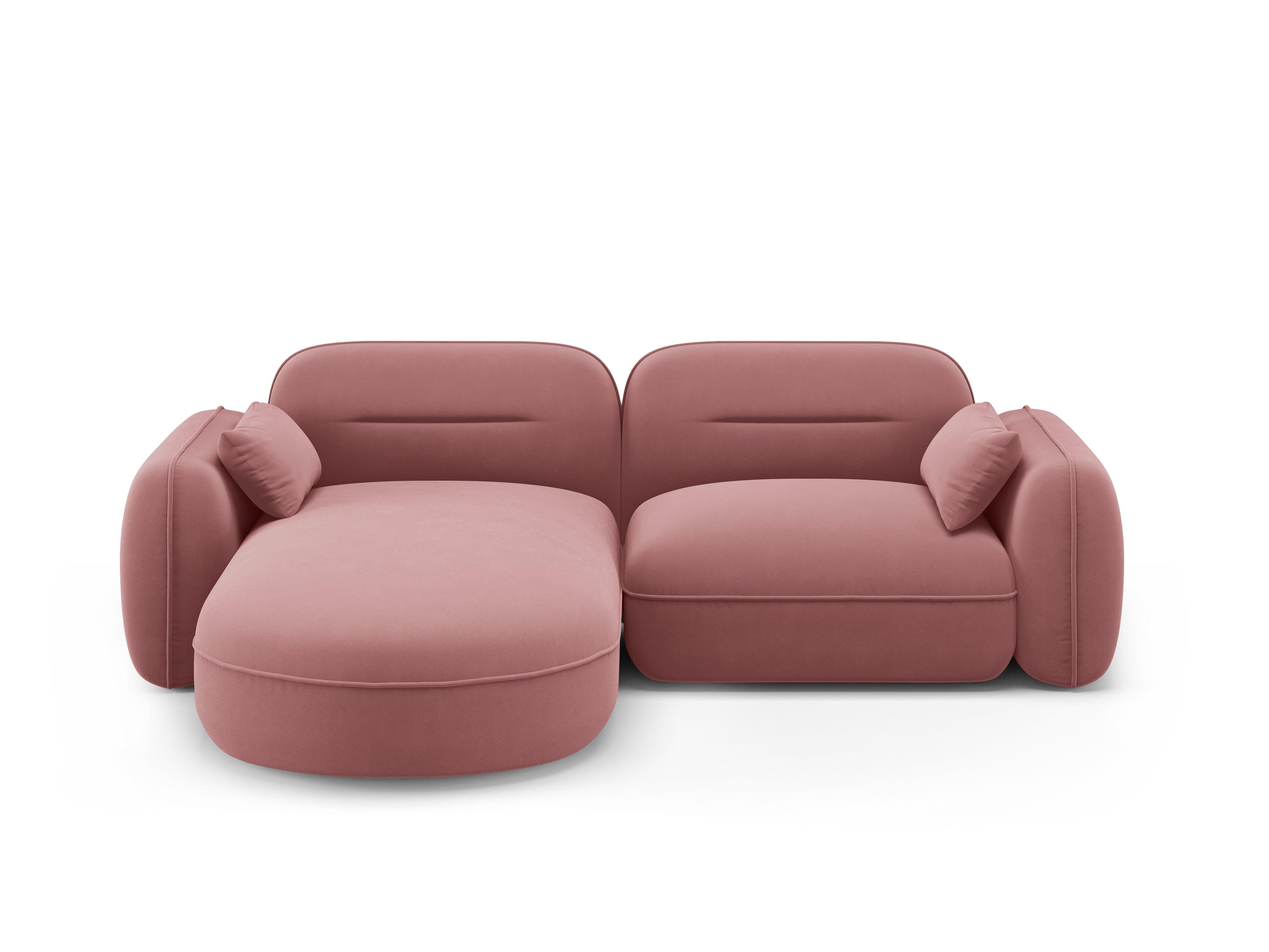 Narożnik modułowy aksamitny lewostronny 3-osobowy SYDNEY łososiowy Cosmopolitan Design Eye on Design