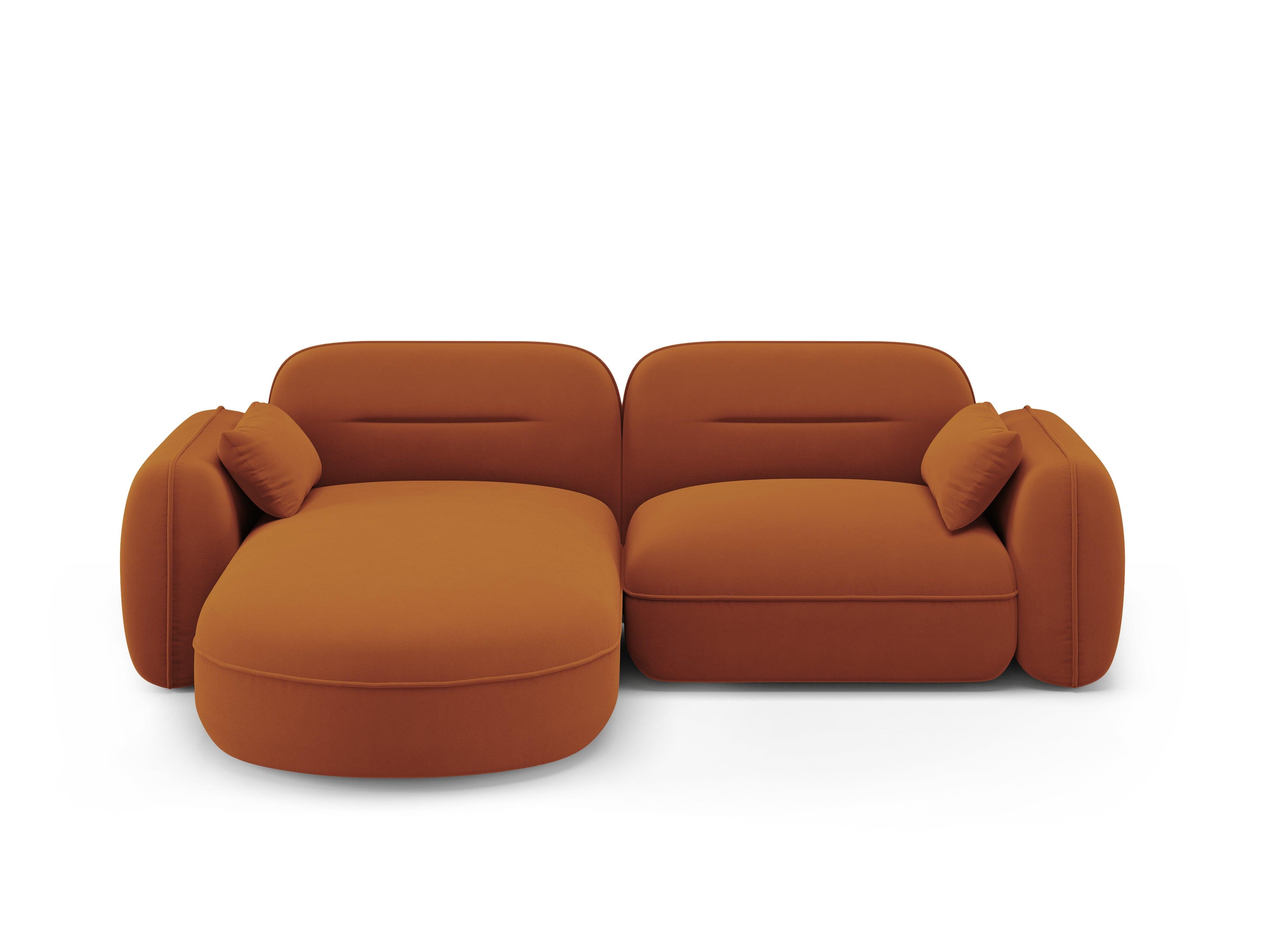 Narożnik modułowy aksamitny lewostronny 3-osobowy SYDNEY terracotta Cosmopolitan Design Eye on Design