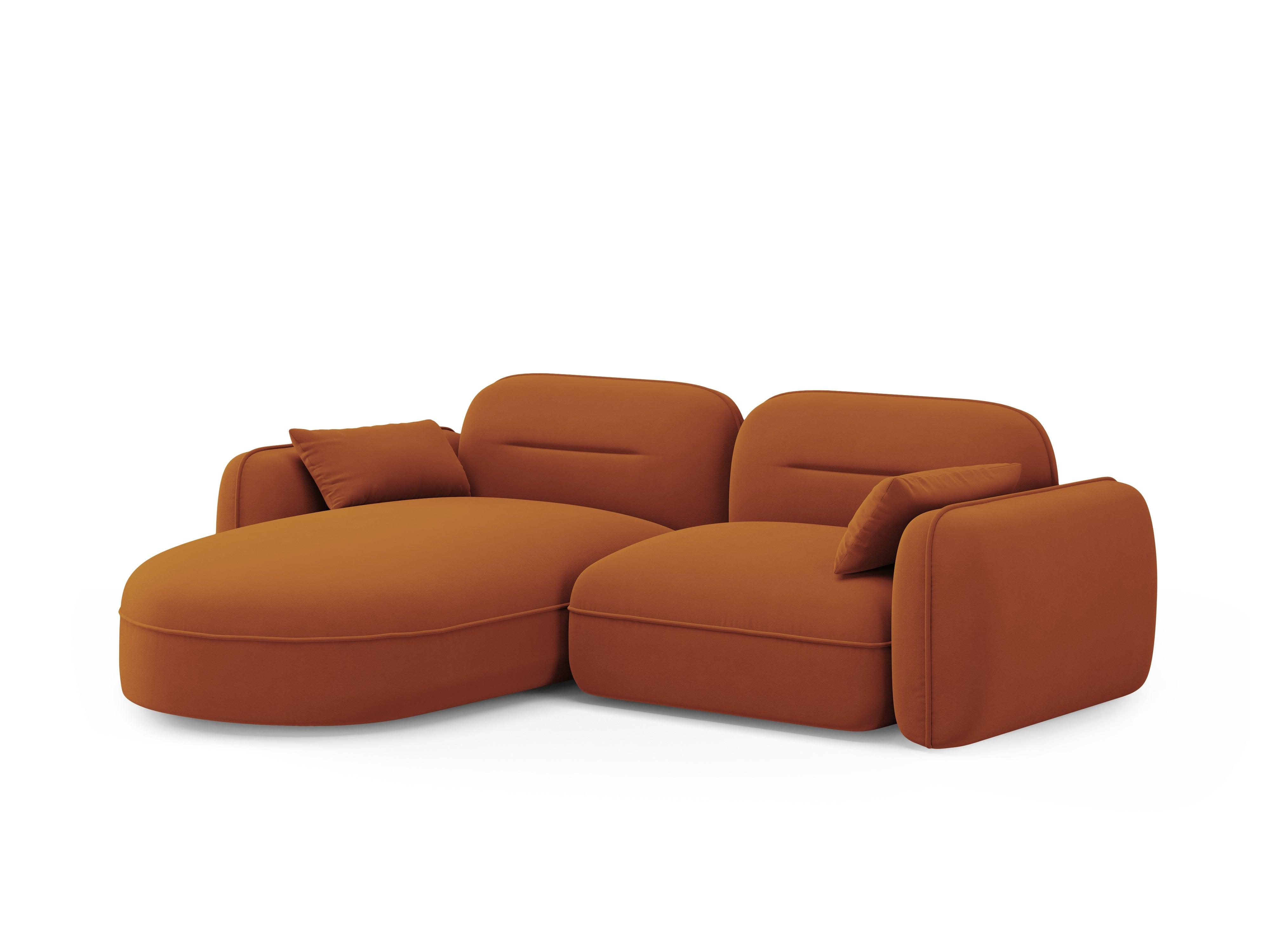 Narożnik modułowy aksamitny lewostronny 3-osobowy SYDNEY terracotta Cosmopolitan Design Eye on Design