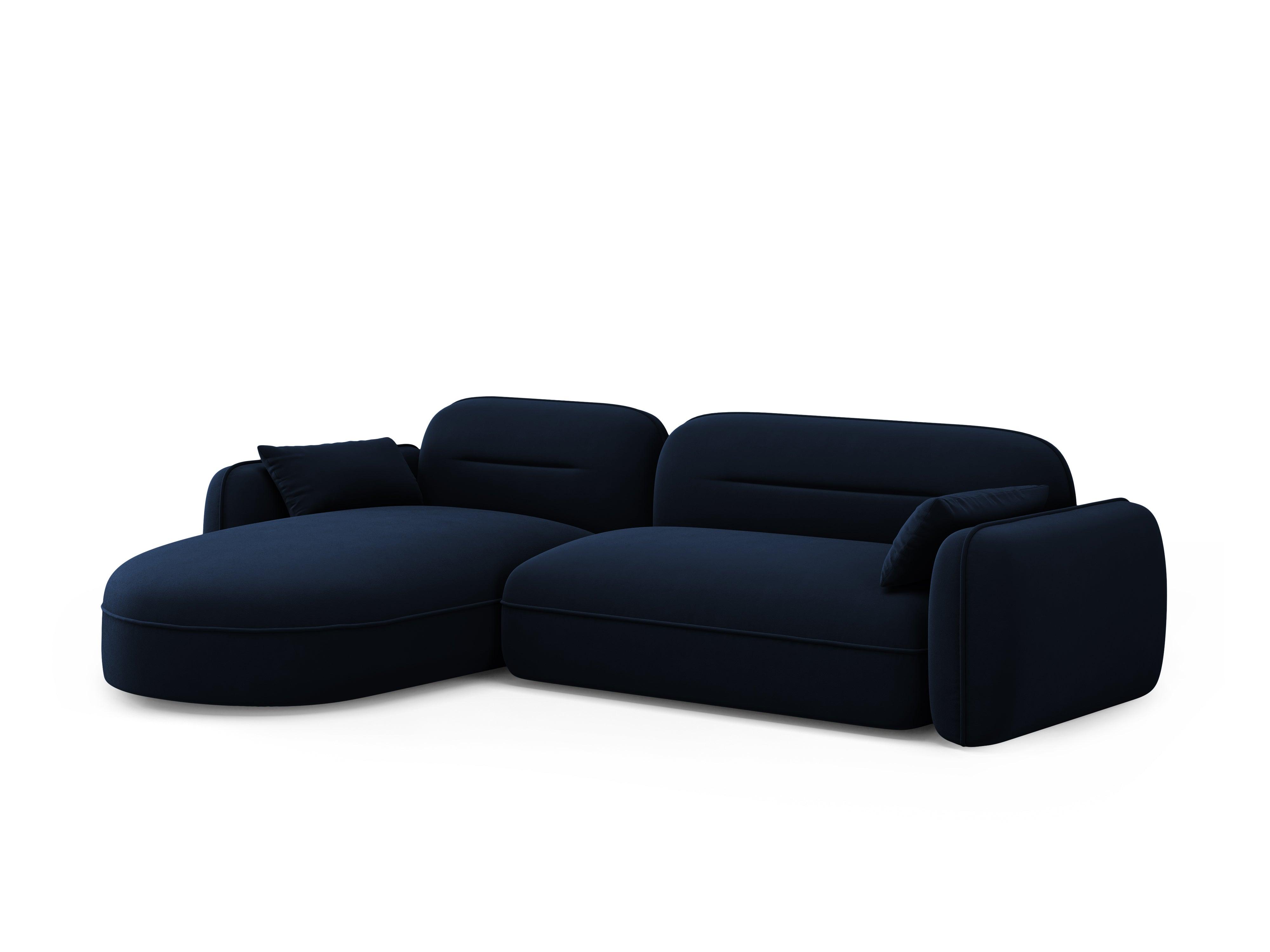 Narożnik modułowy aksamitny lewostronny 3,5-osobowy SYDNEY granat królewski Cosmopolitan Design Eye on Design