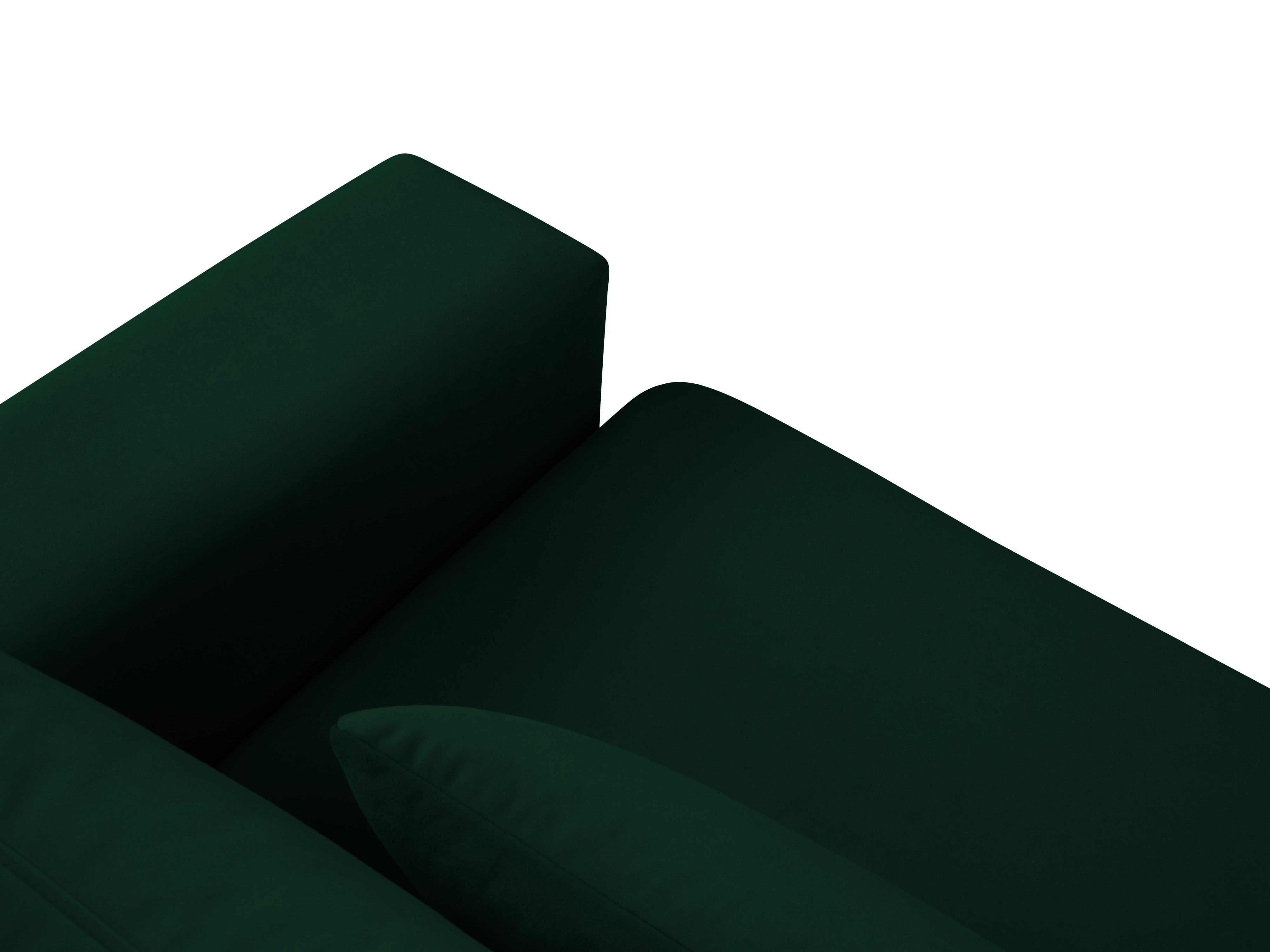 Narożnik aksamitny lewostronny HEBE butelkowa zieleń Mazzini Sofas Eye on Design