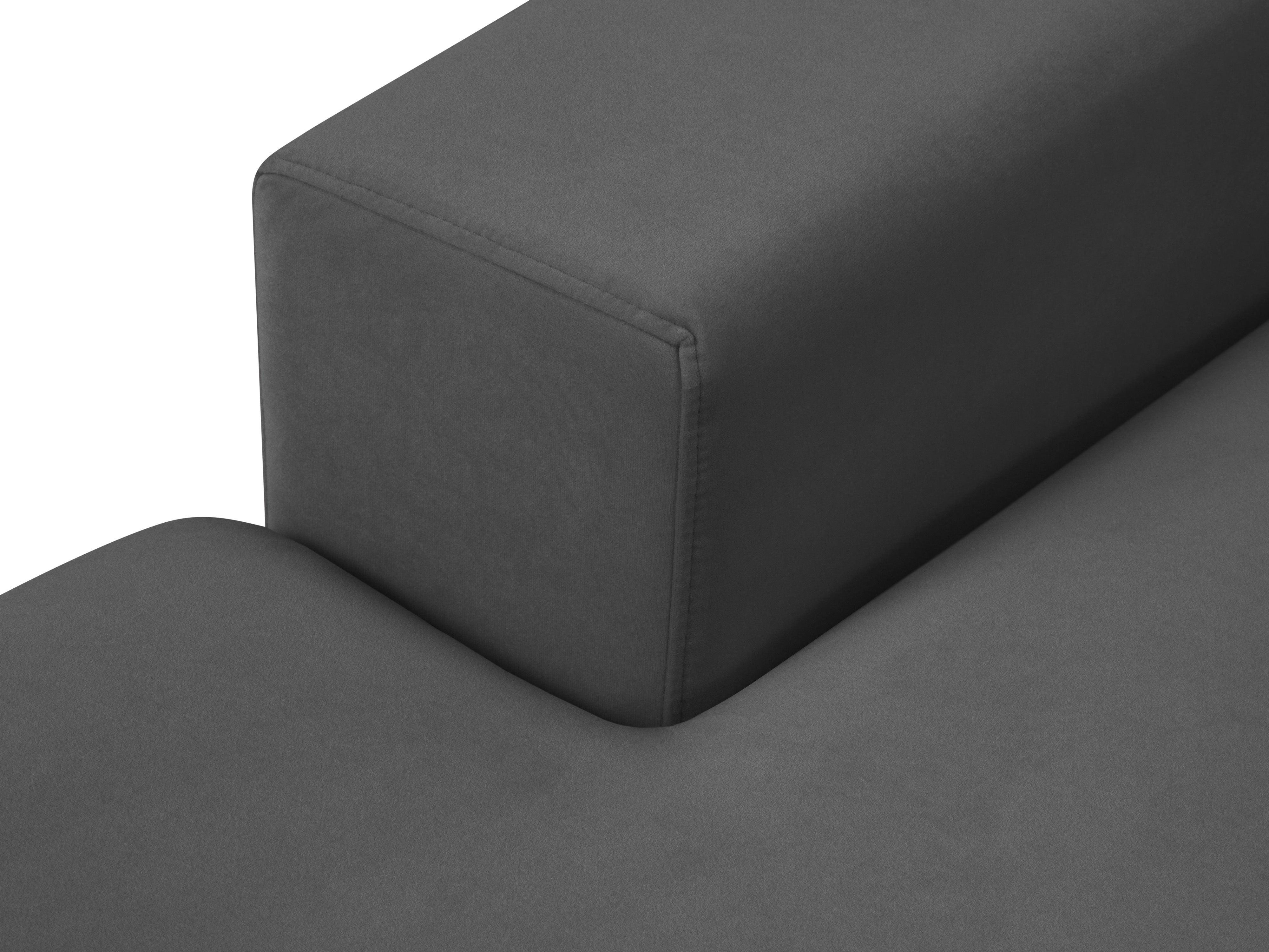 Narożnik aksamitny lewostronny HEBE ciemnoszary Mazzini Sofas Eye on Design