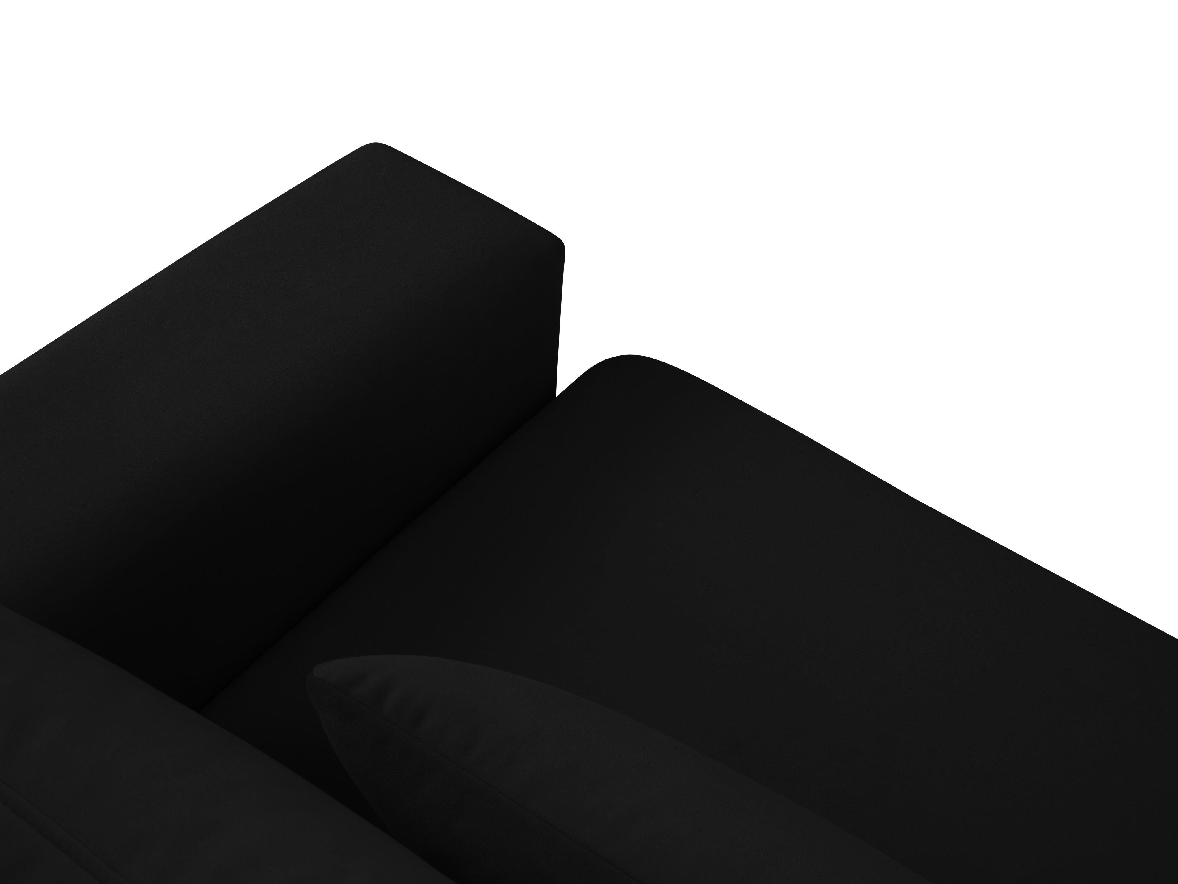 Narożnik aksamitny lewostronny HEBE czarny Mazzini Sofas Eye on Design